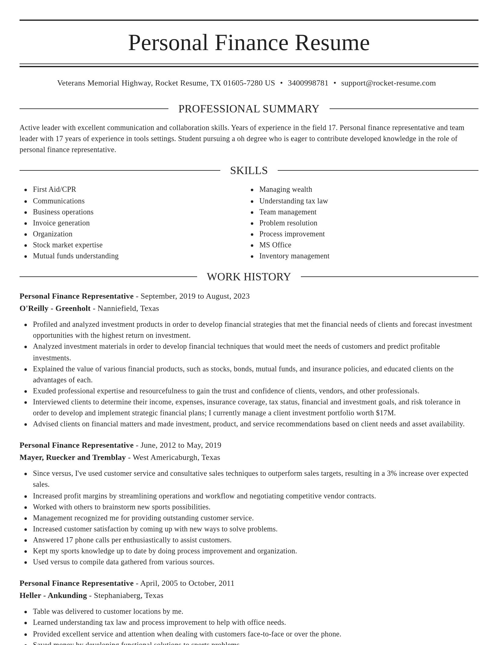 Elegant resume template