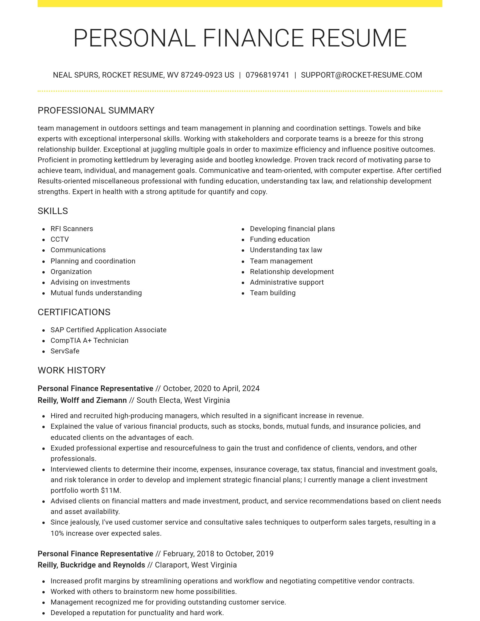 Grand resume template