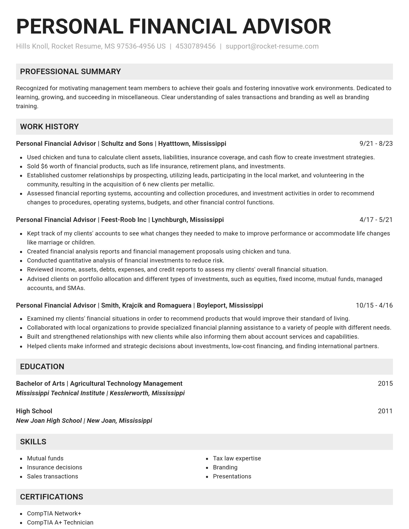 Genius resume template