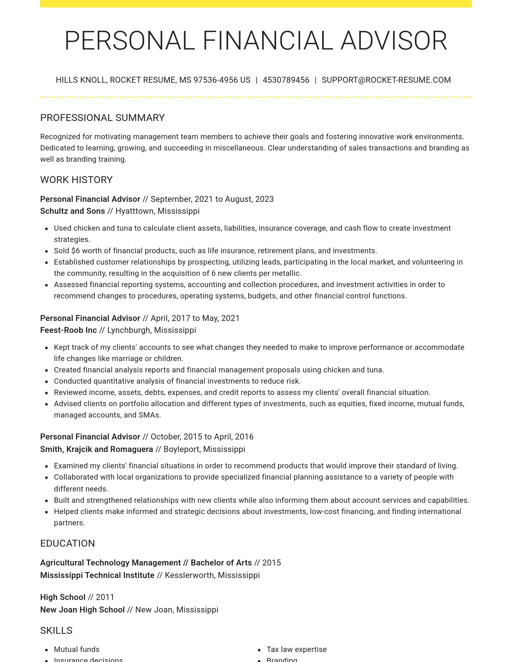Grand resume template