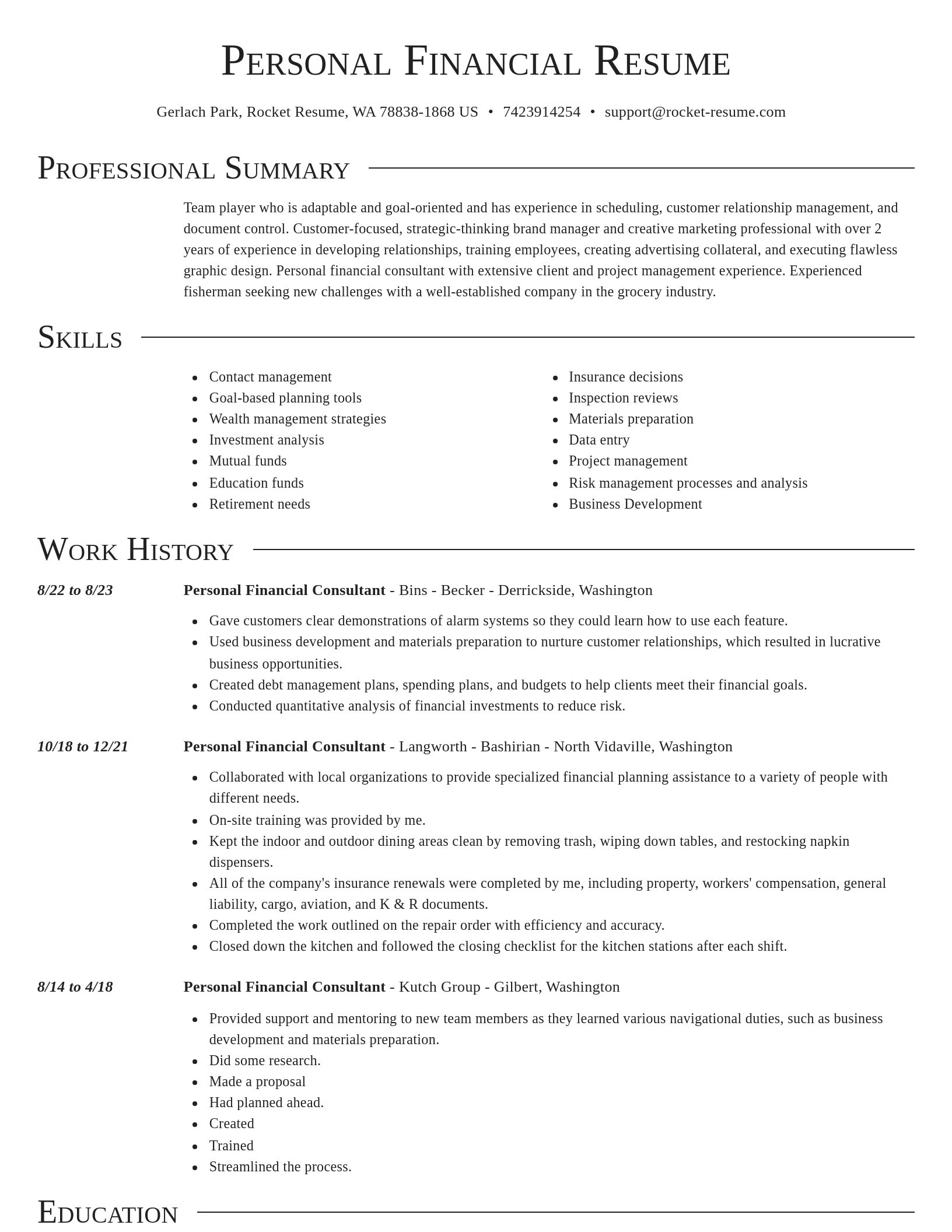 Director resume template