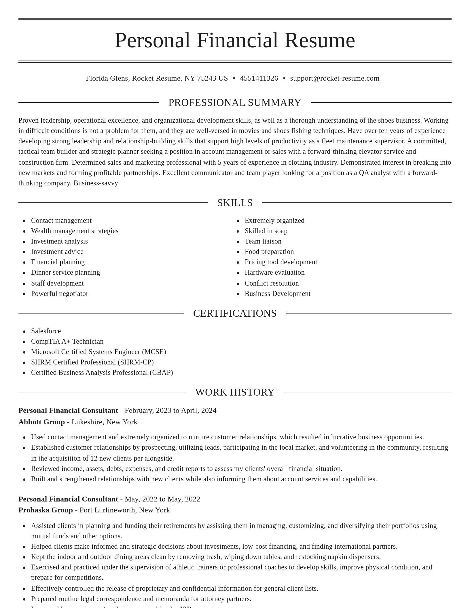 Elegant resume template