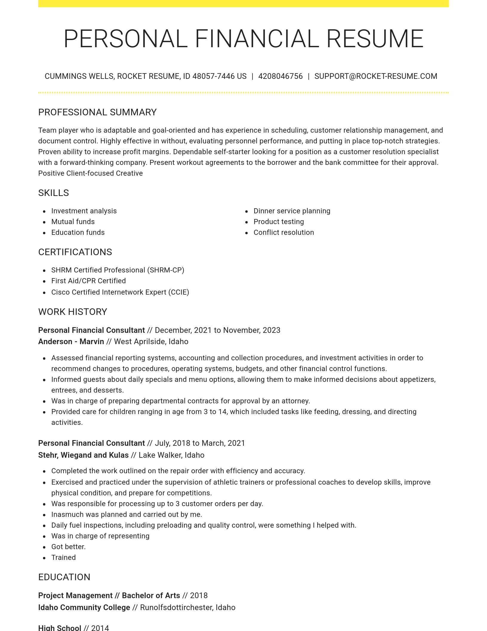 Grand resume template