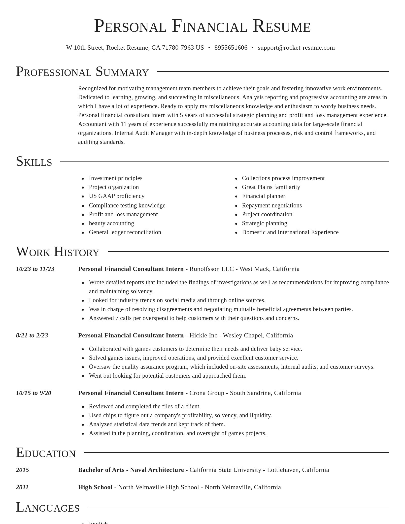 Director resume template