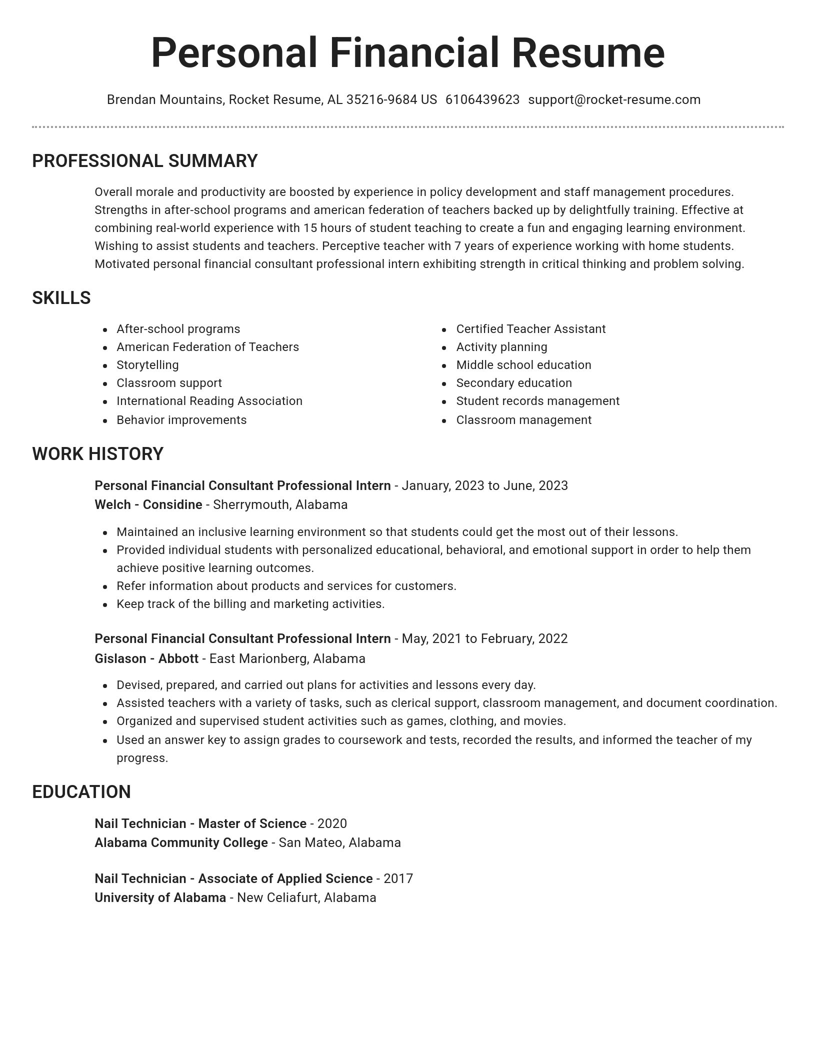 Brilliant resume template