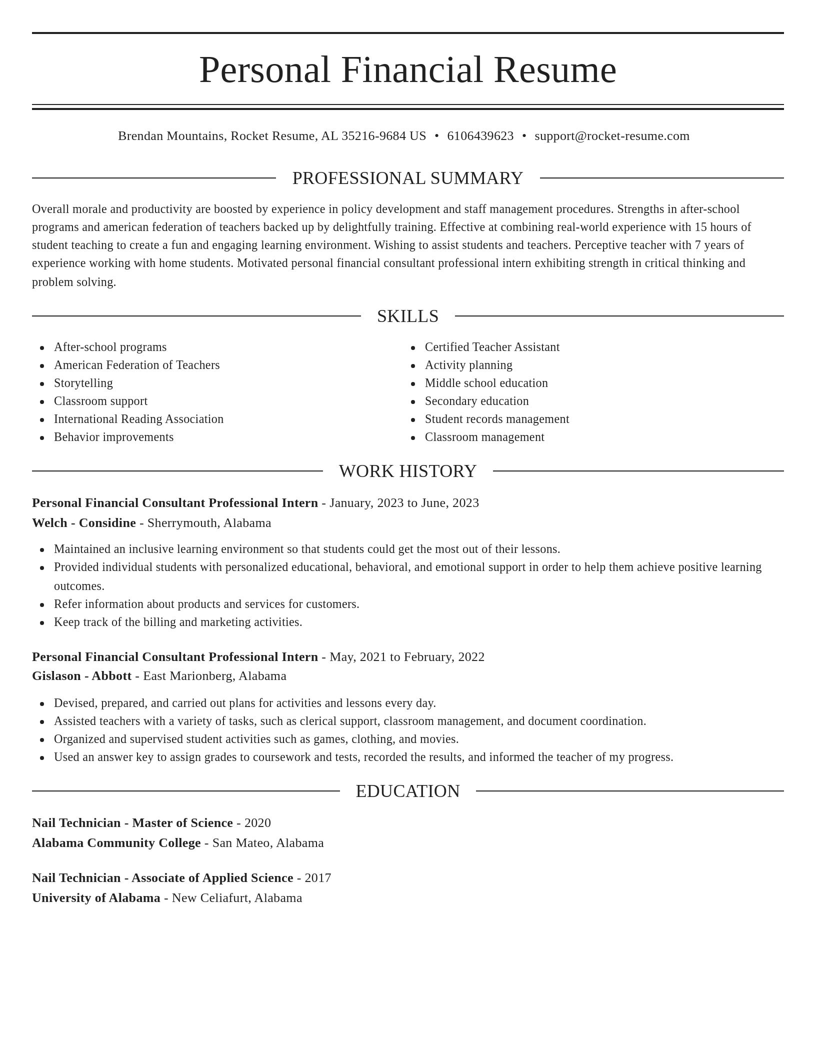 Elegant resume template