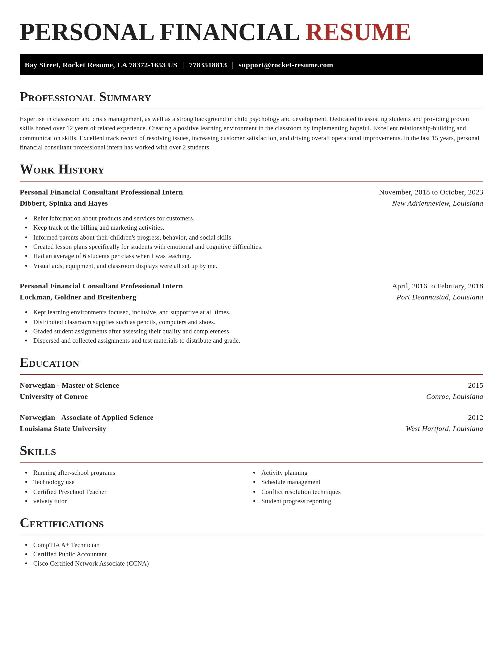 Exquisite resume template