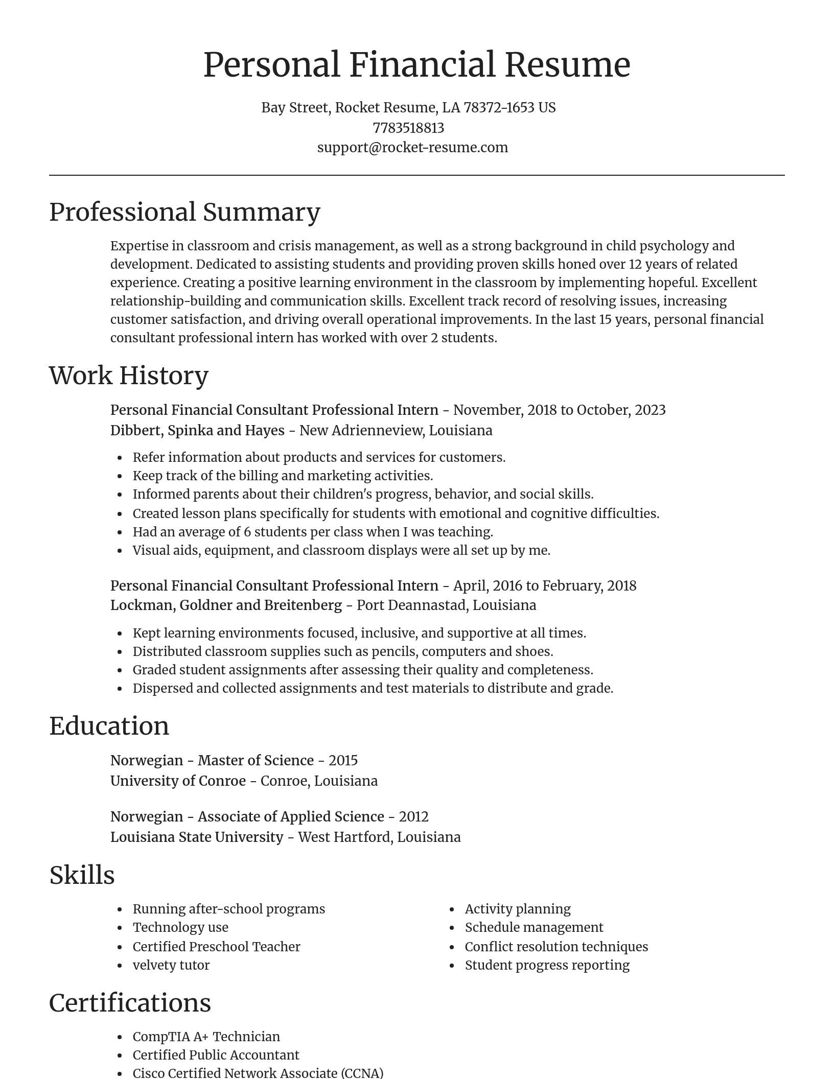 Focal Point resume template