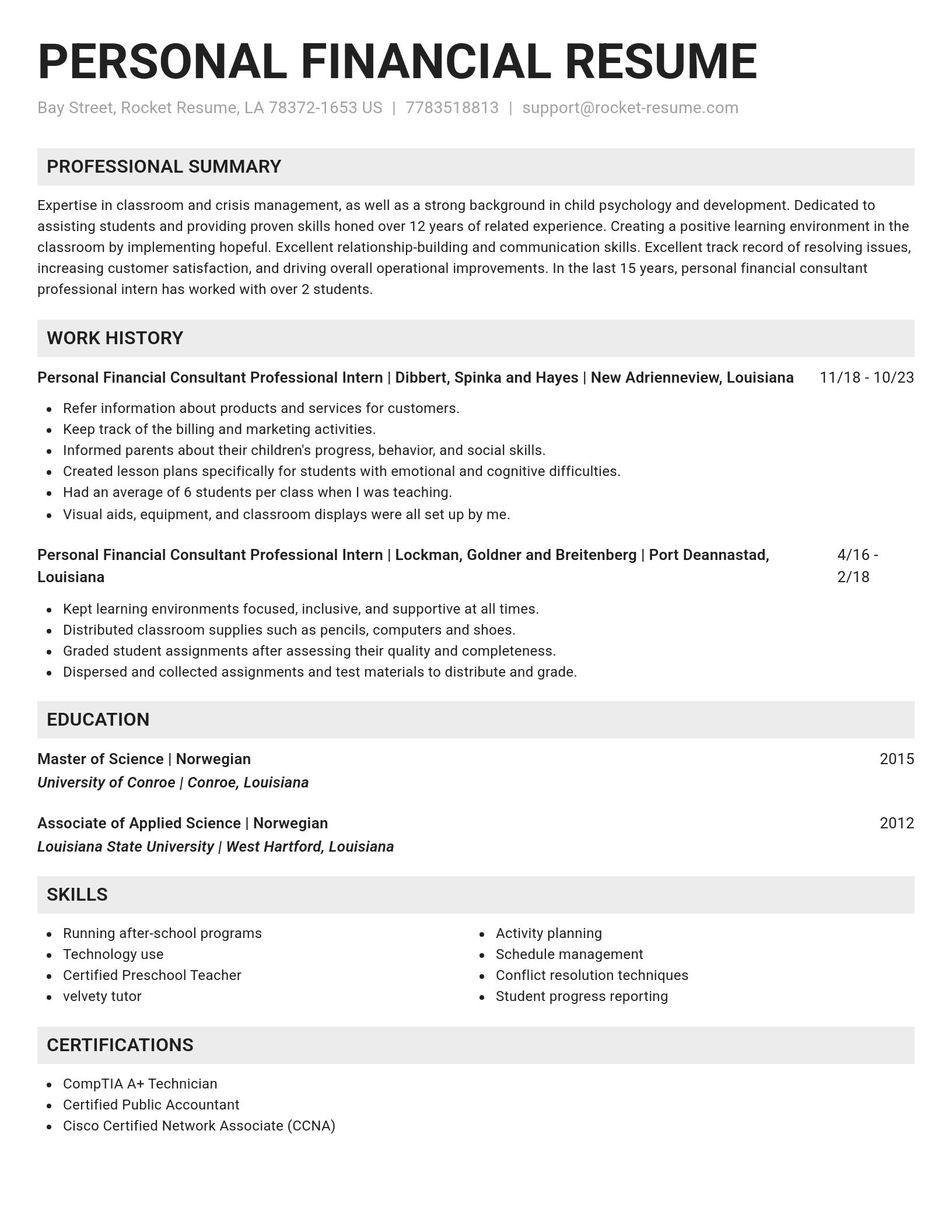 Genius resume template