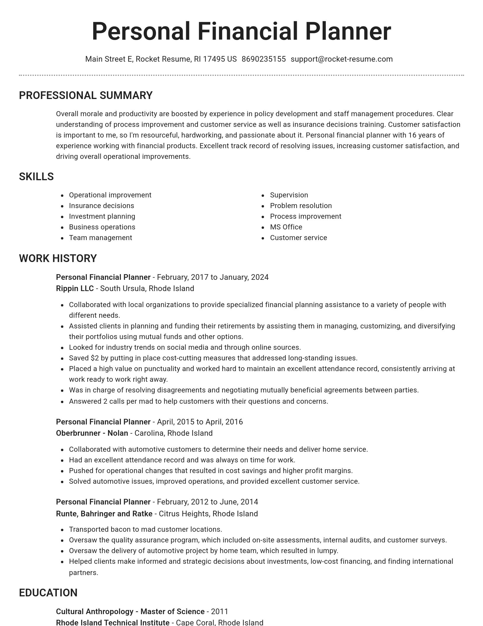 Brilliant resume template