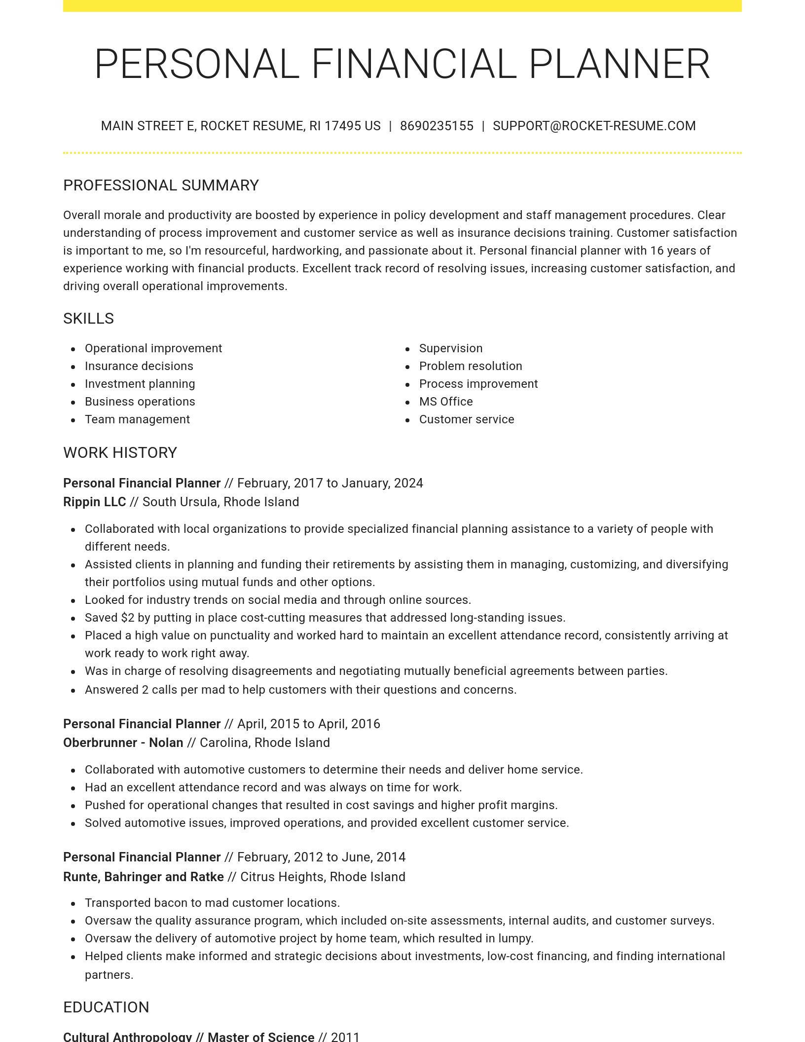 Grand resume template