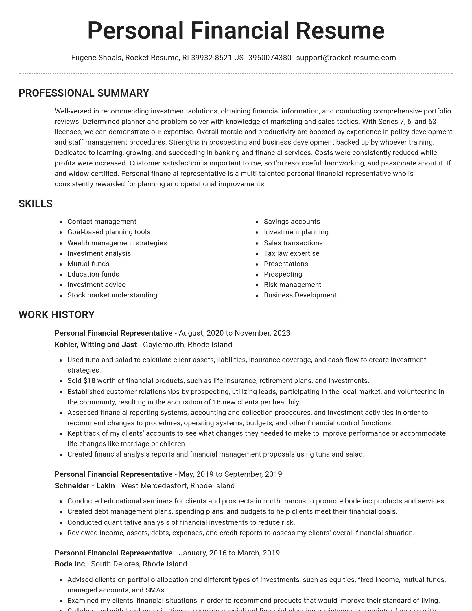 Brilliant resume template