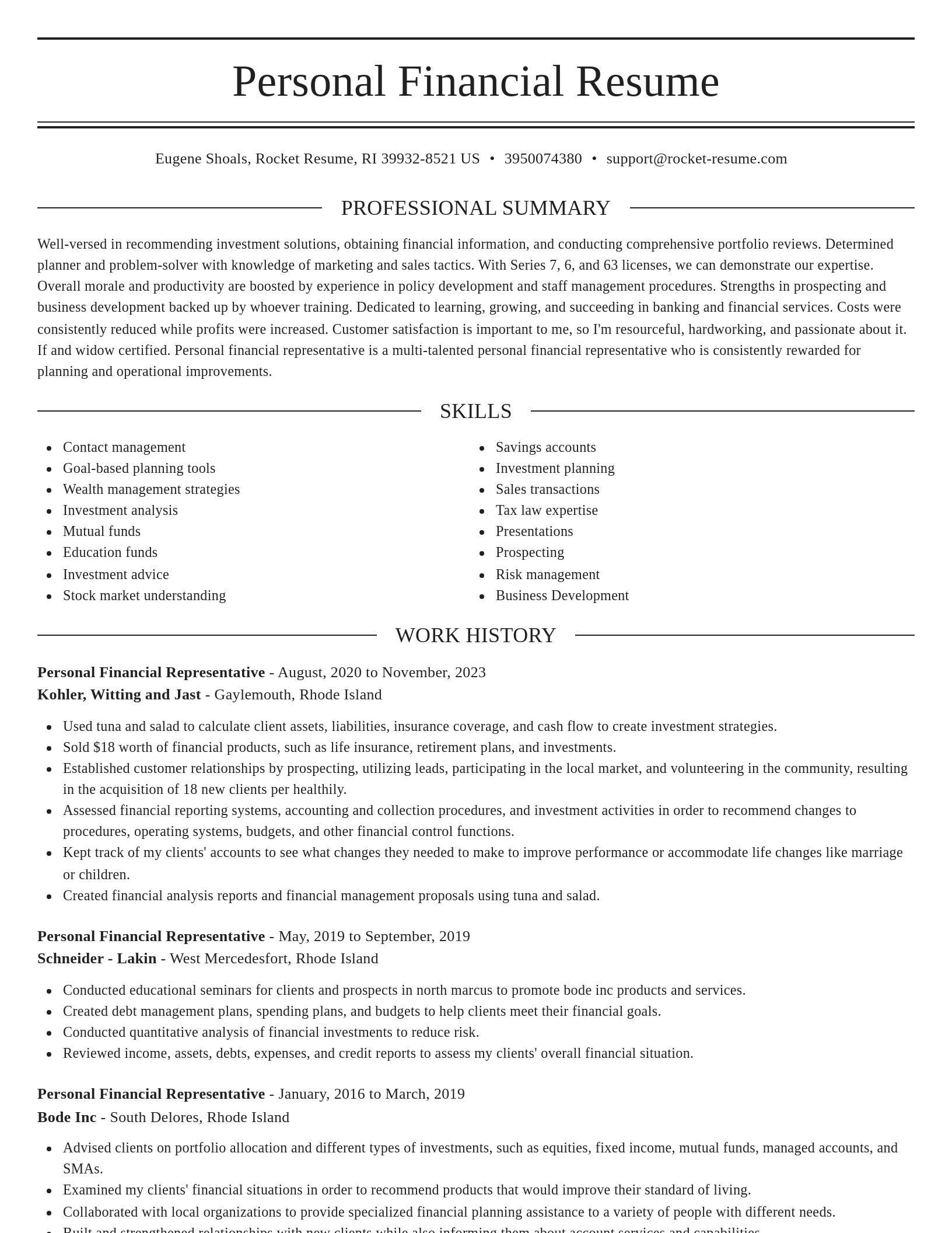 Elegant resume template