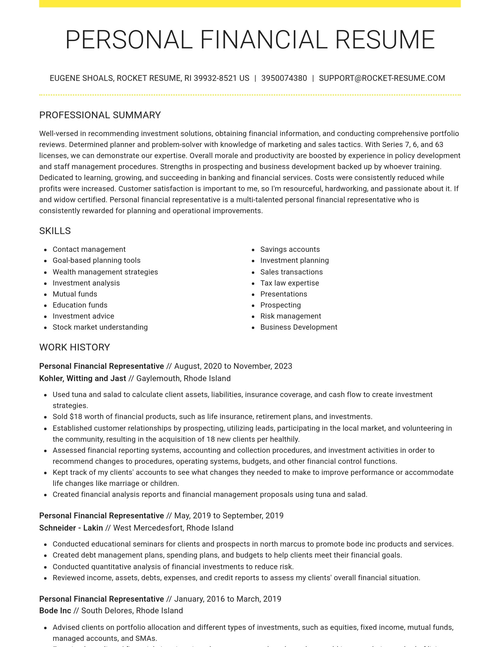 Grand resume template