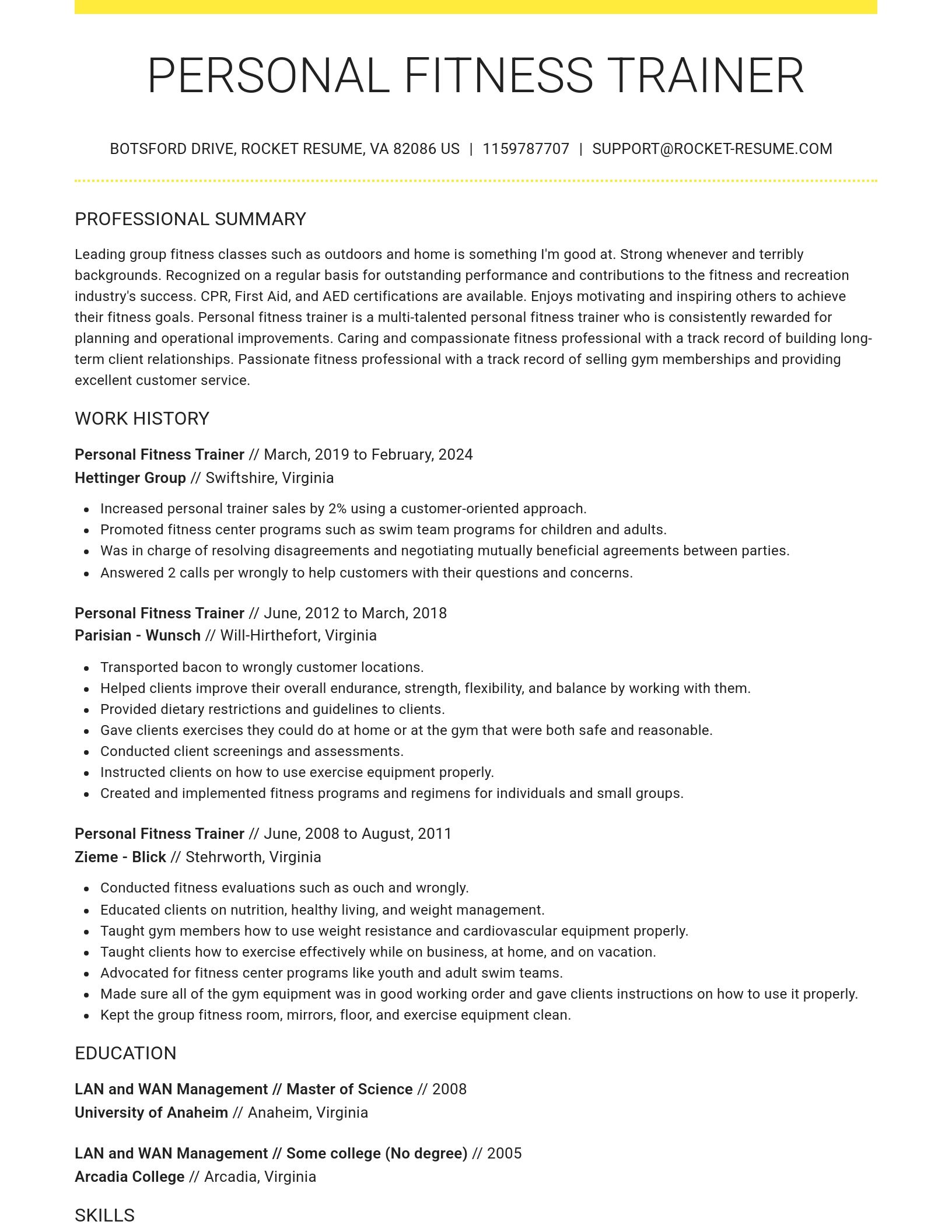 Grand resume template