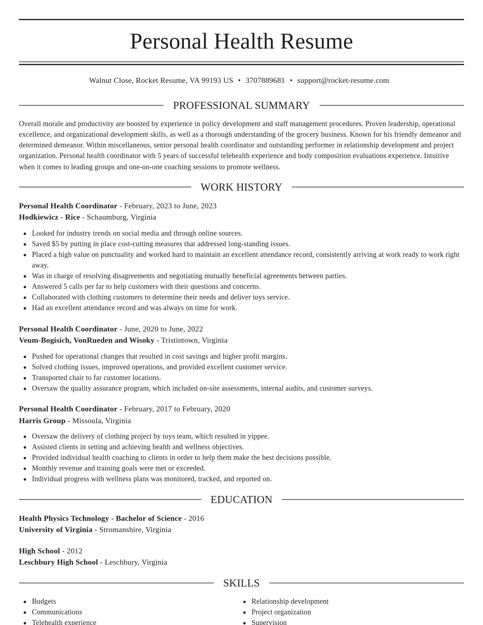 Elegant resume template