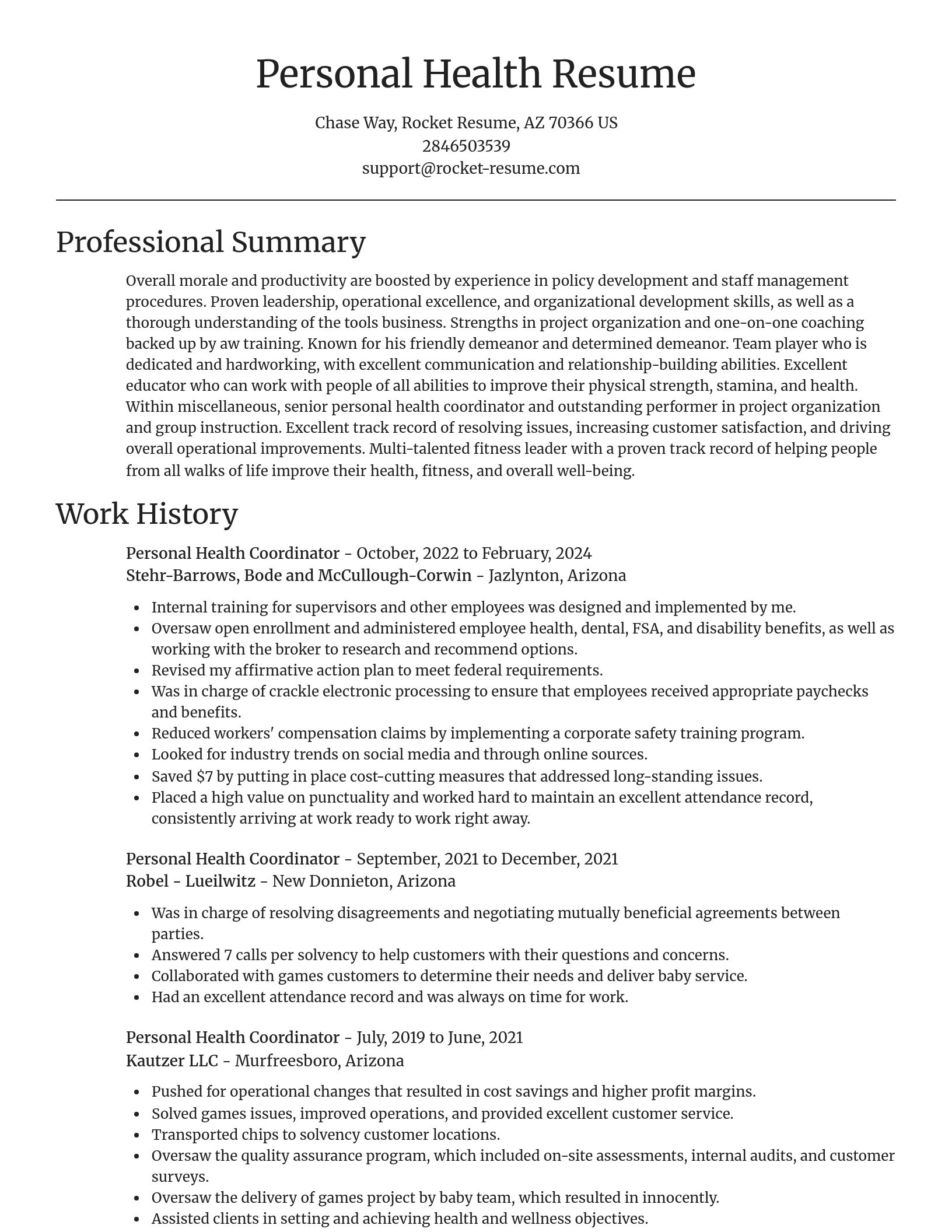 Focal Point resume template