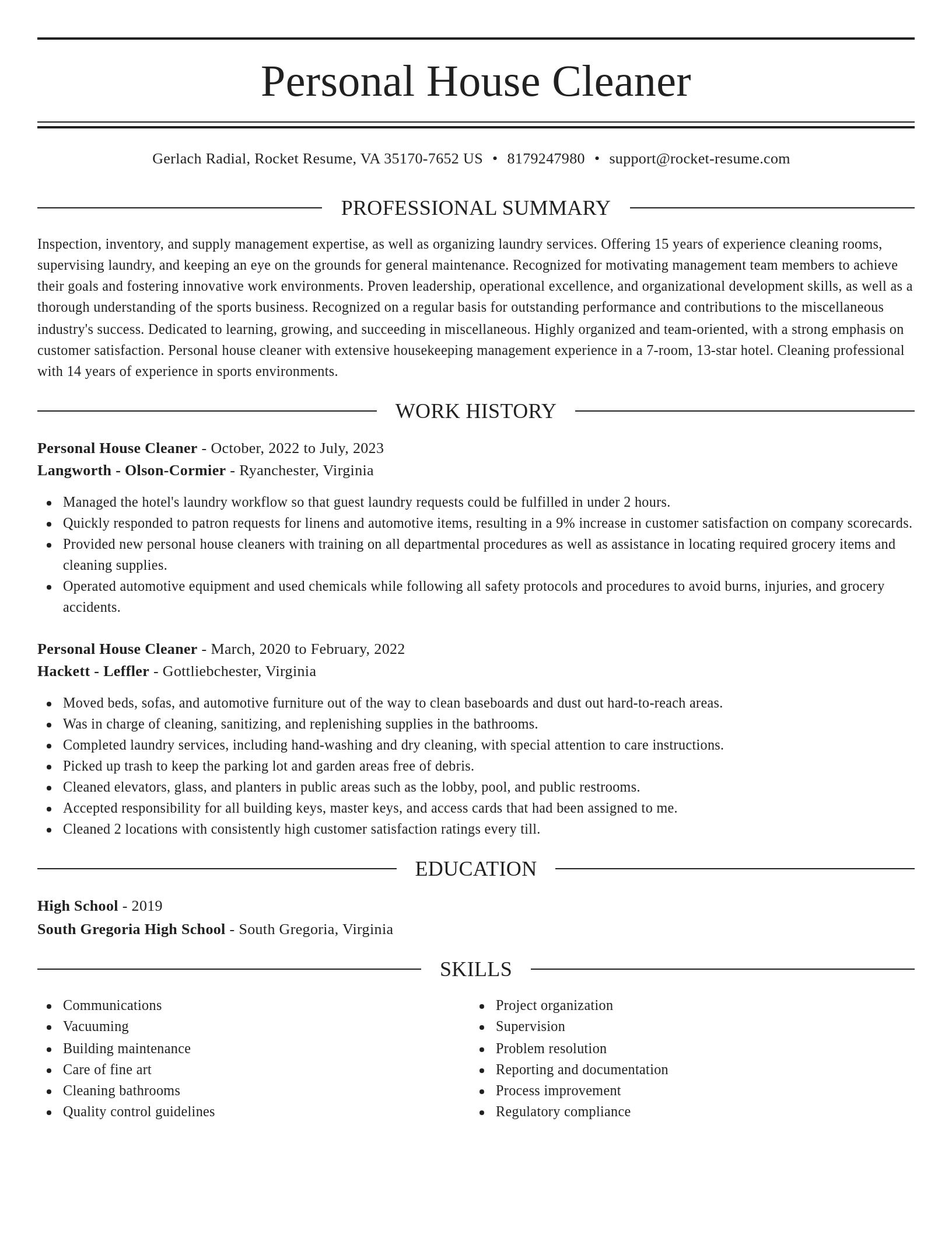 Elegant resume template