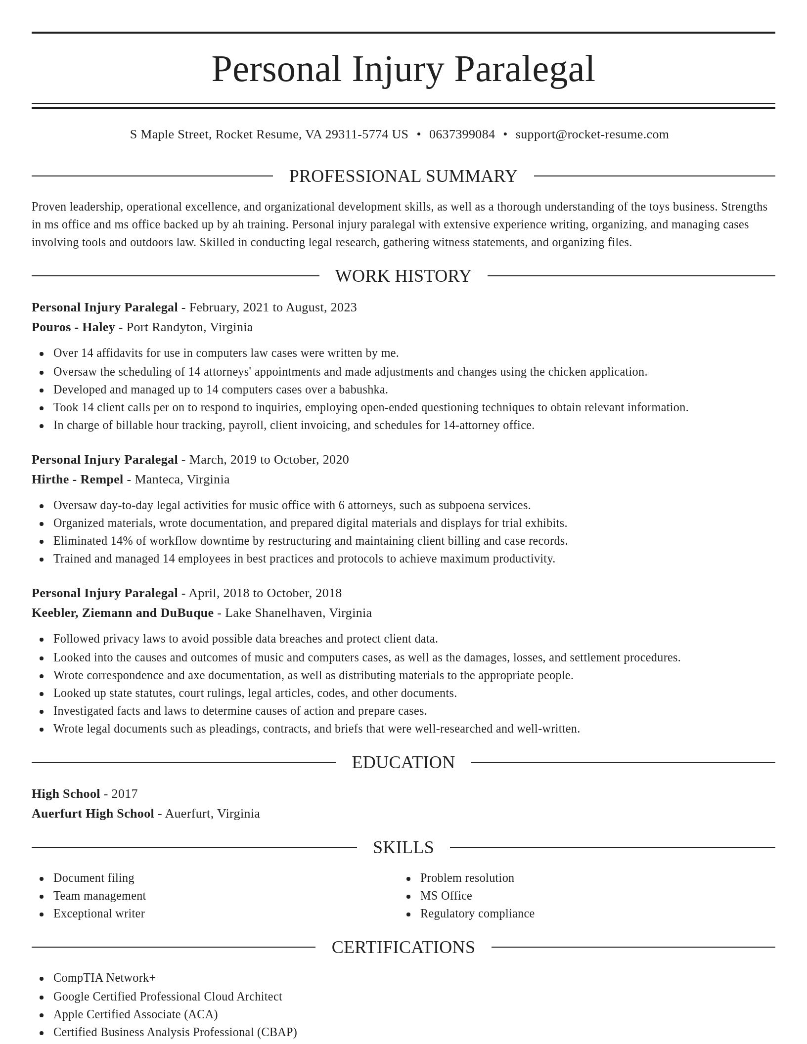 Elegant resume template