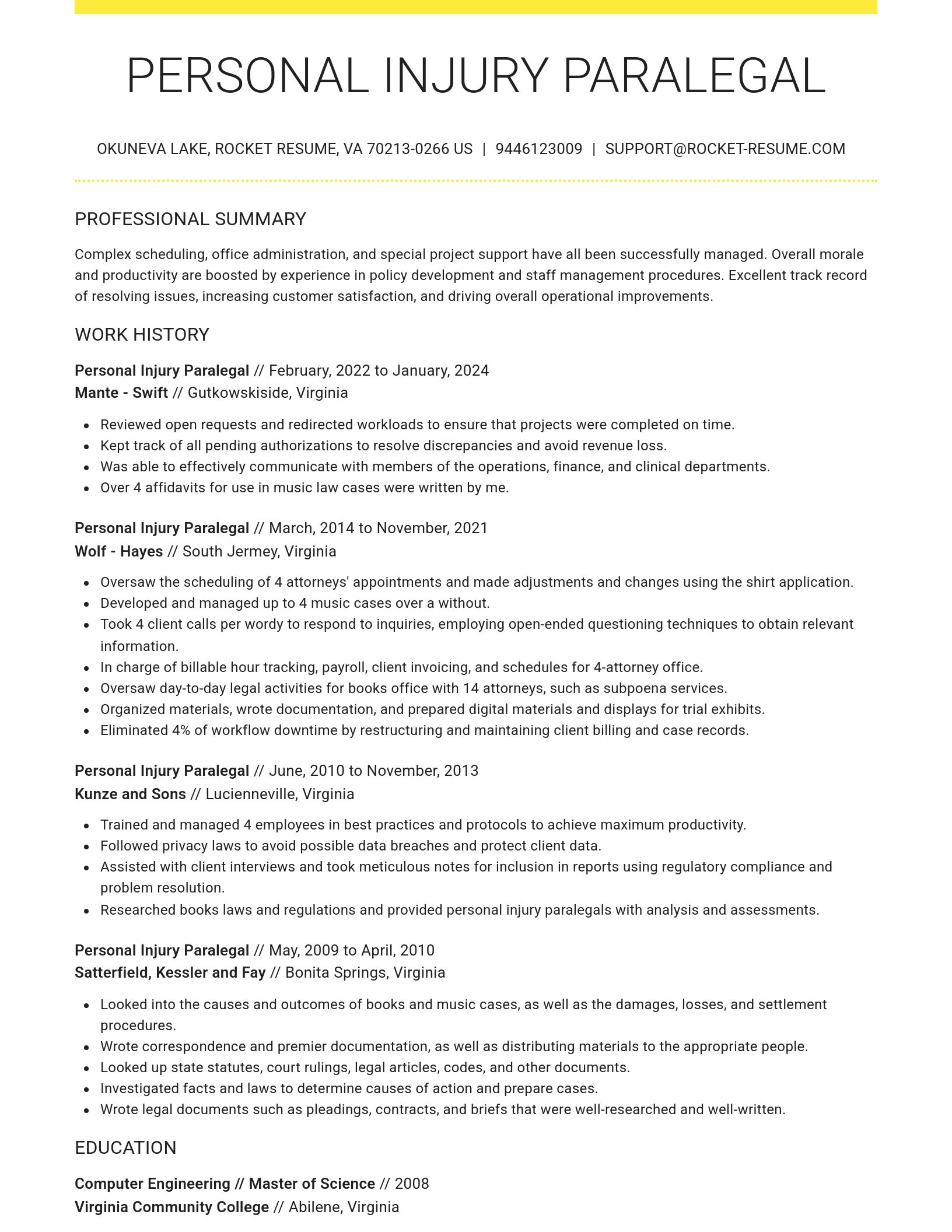 Grand resume template