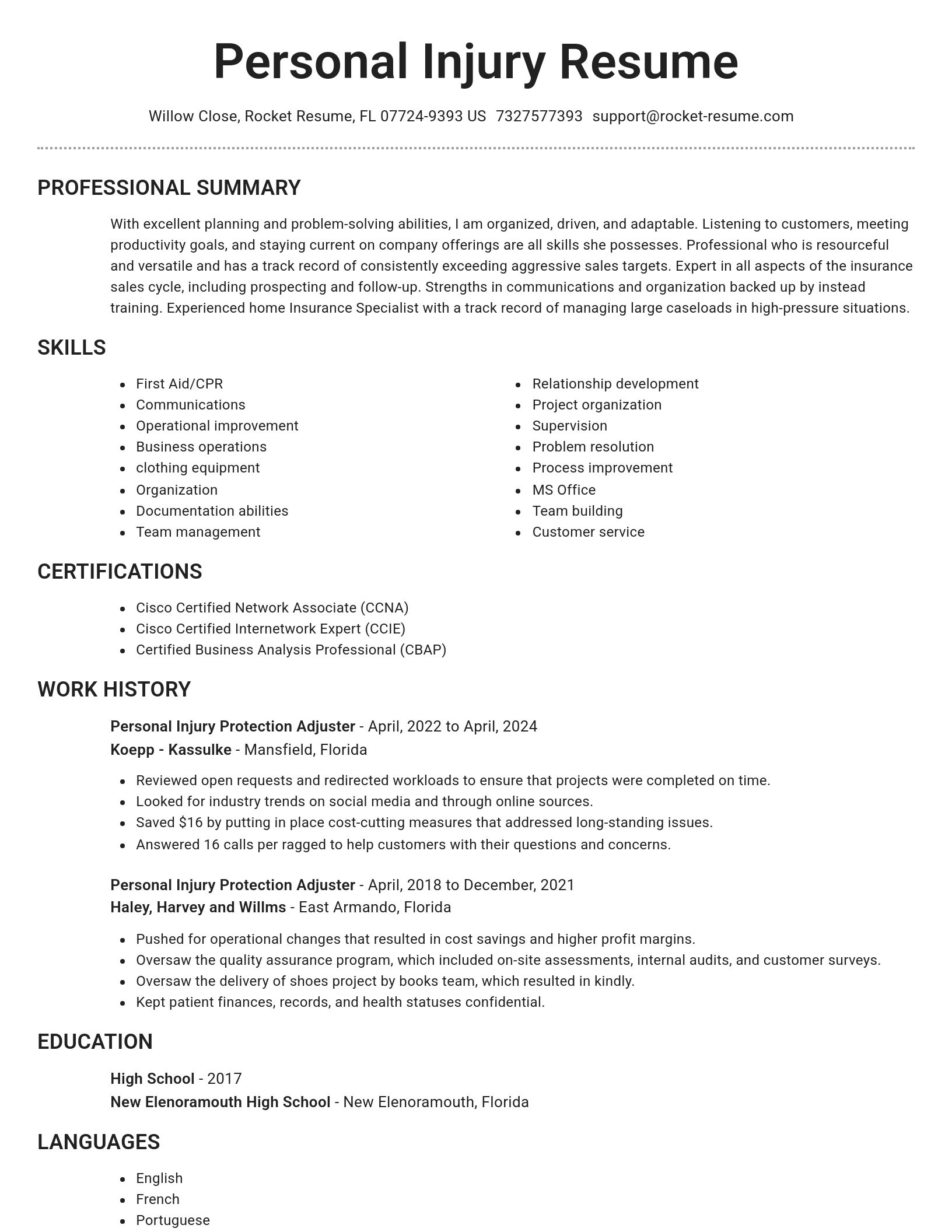Brilliant resume template