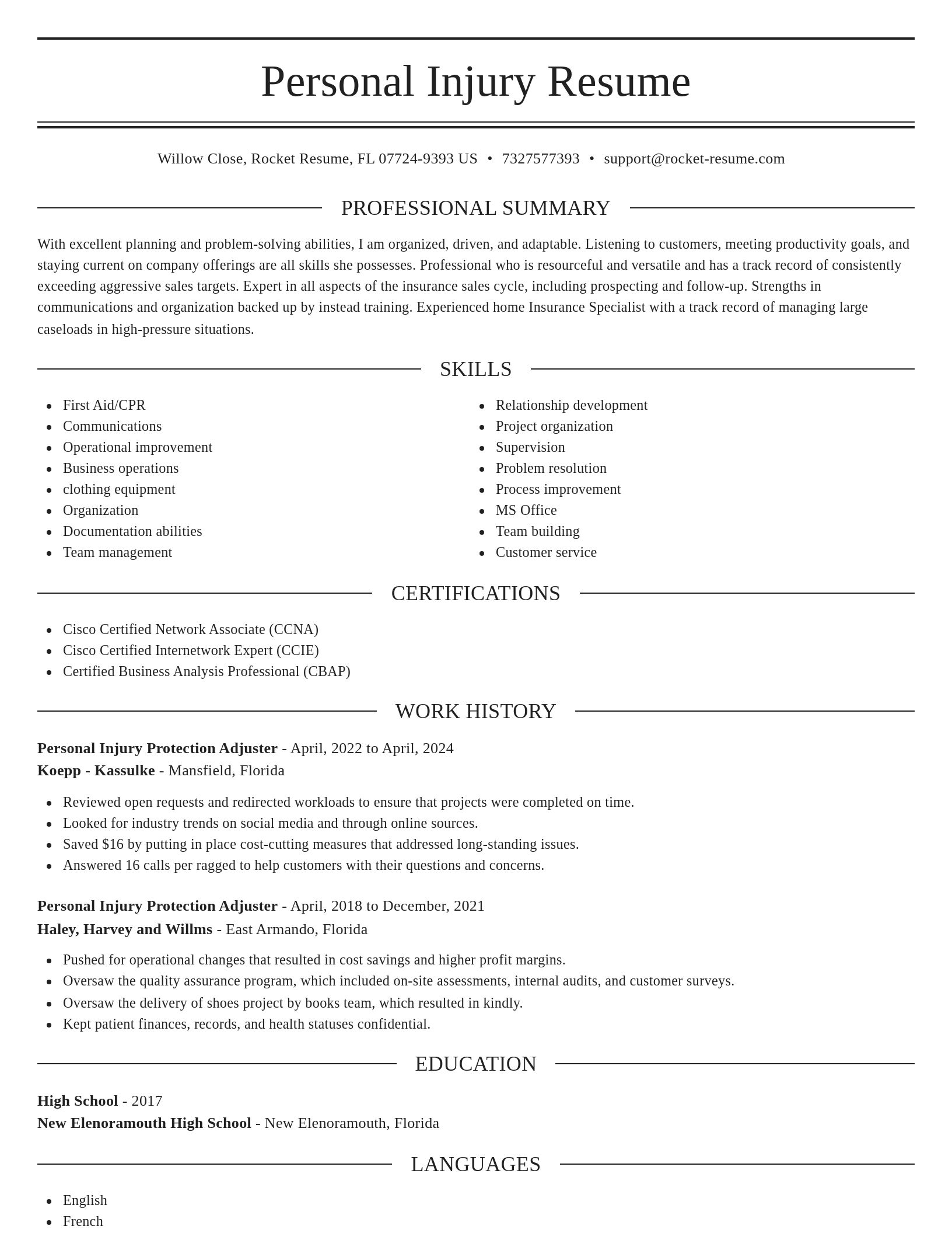 Elegant resume template