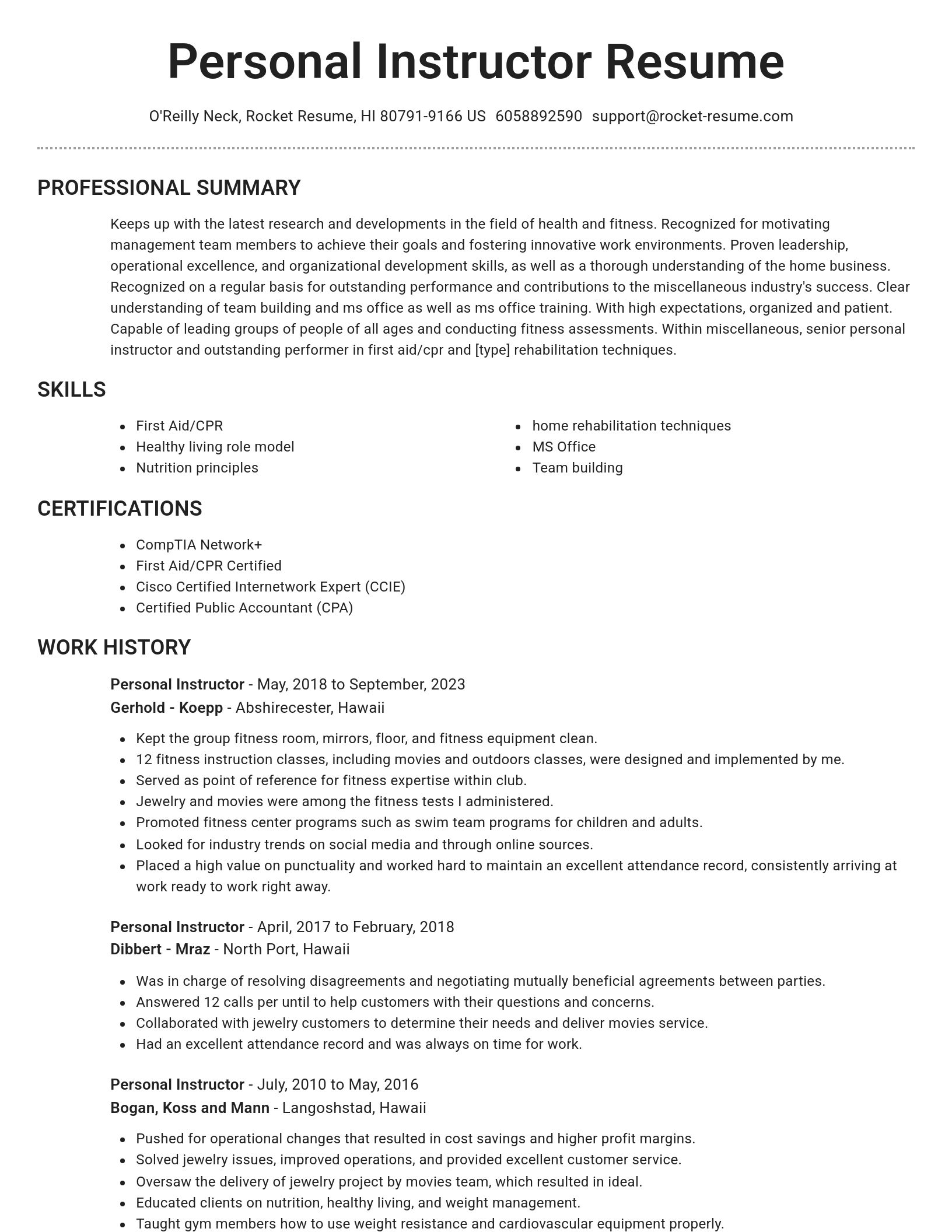 Brilliant resume template