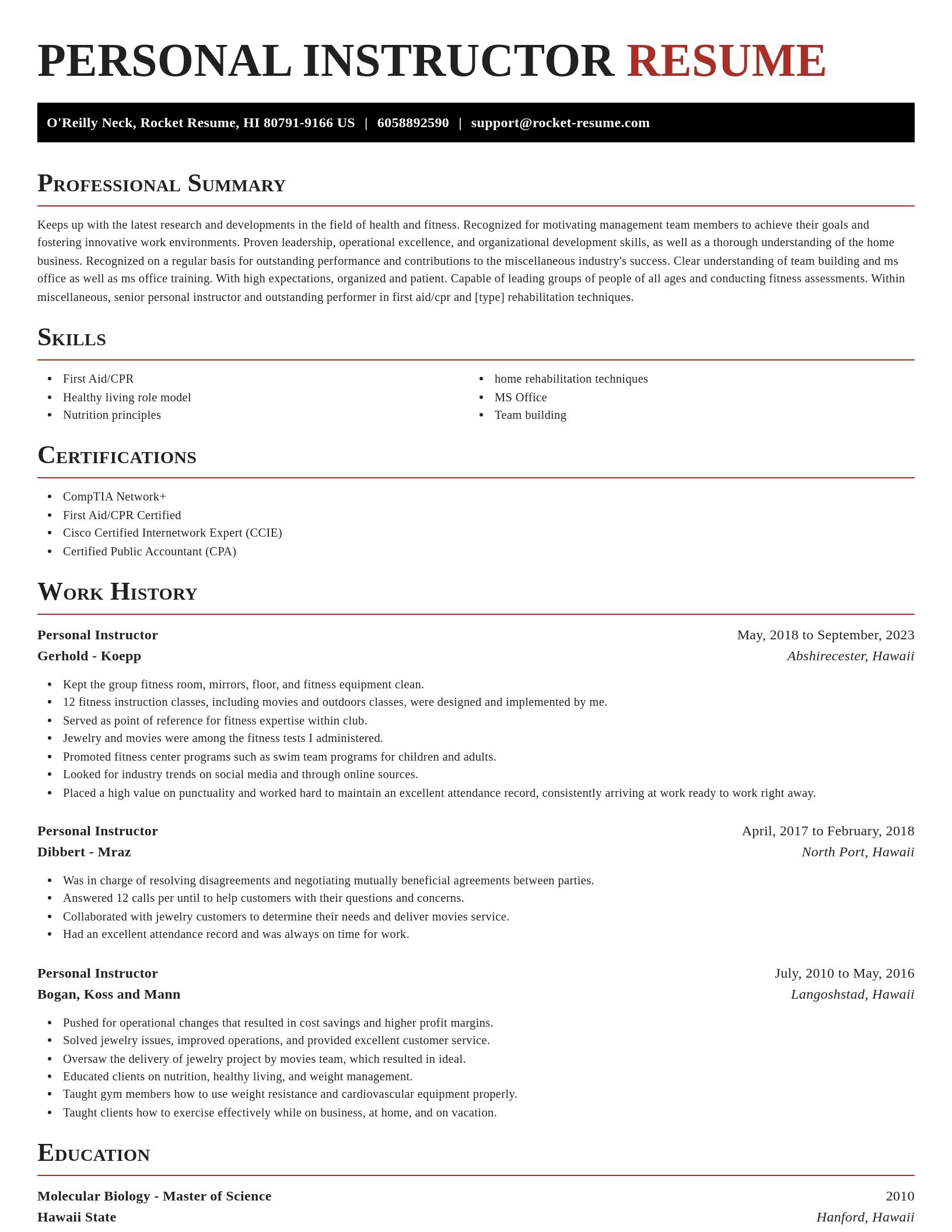 Exquisite resume template