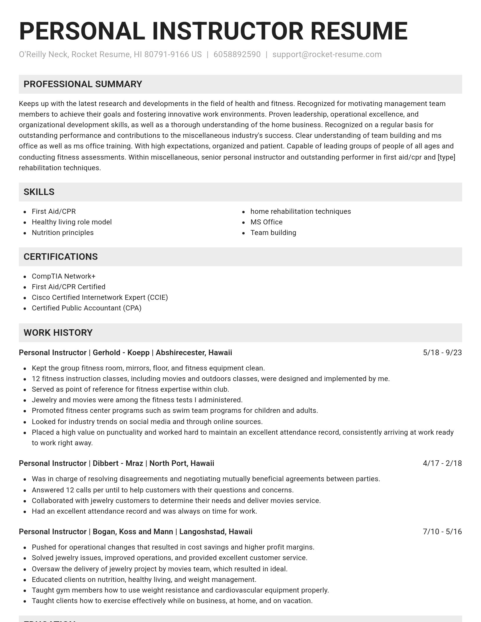 Genius resume template