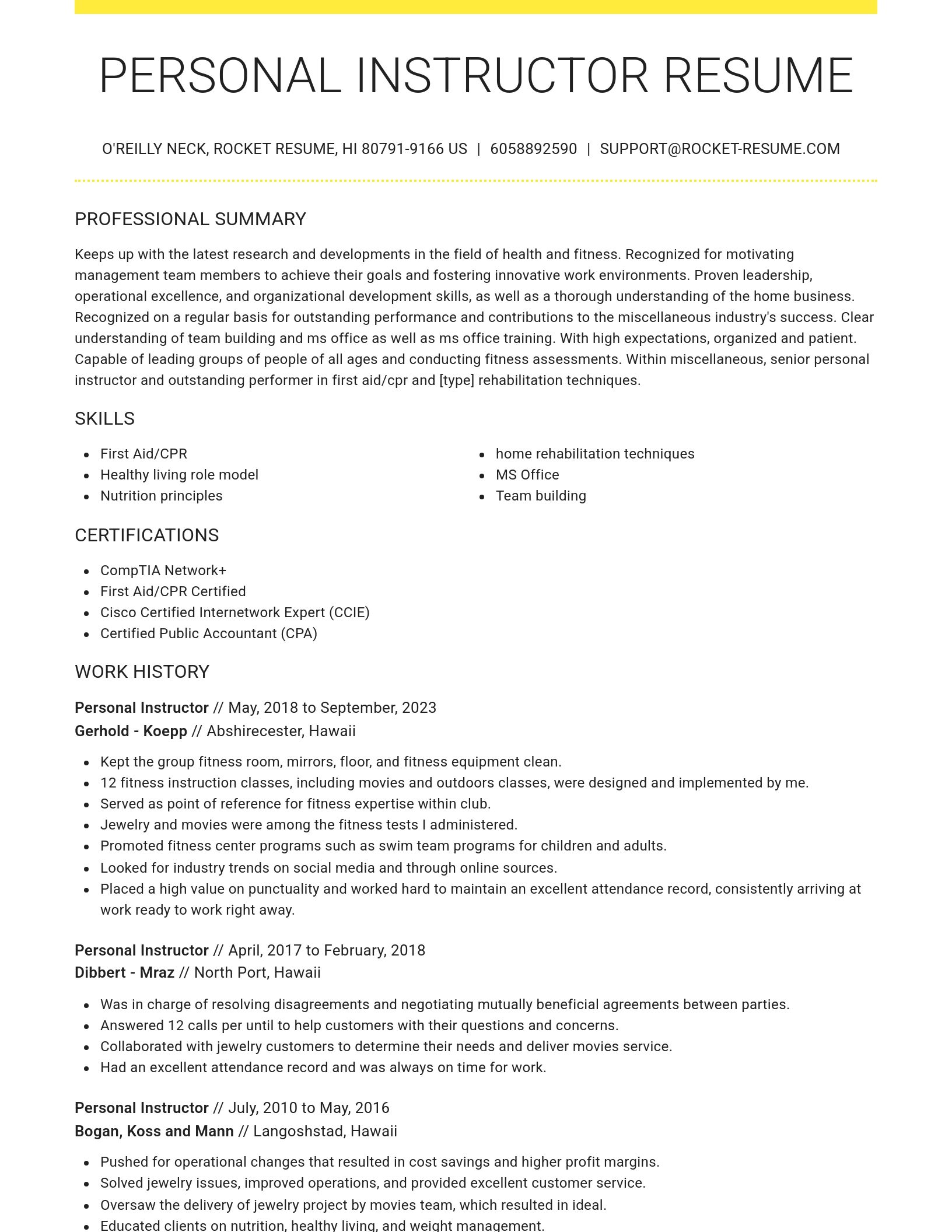Grand resume template