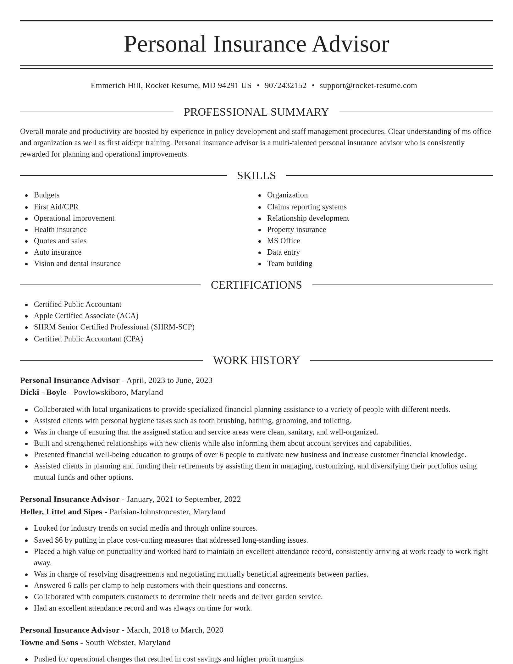 Elegant resume template