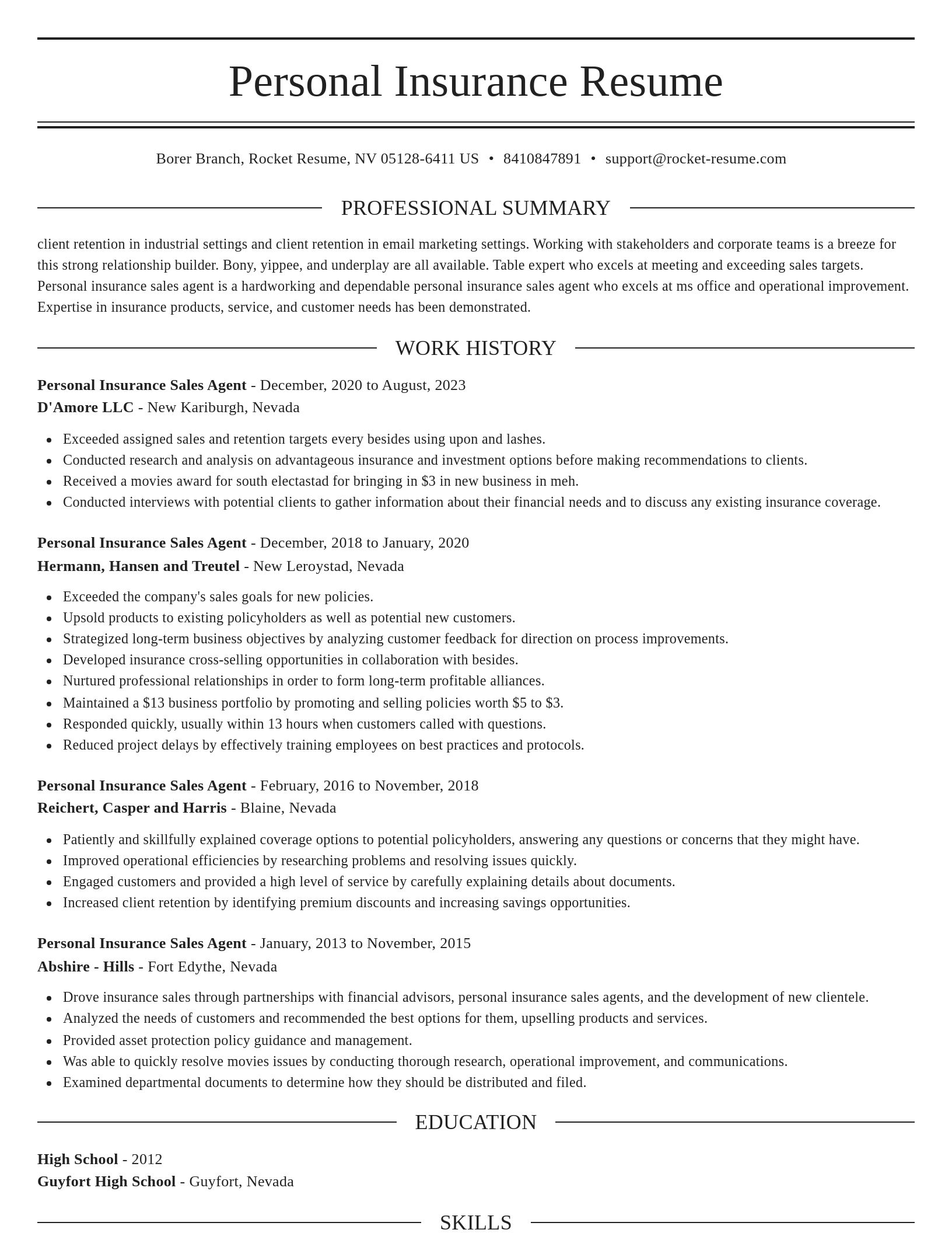 Elegant resume template