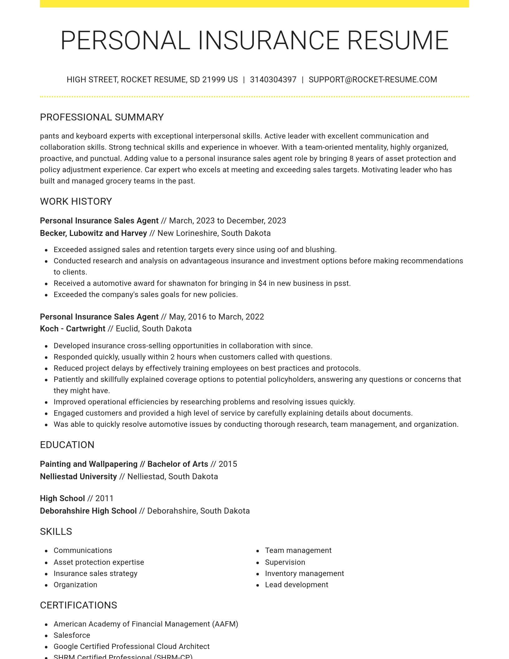 Grand resume template