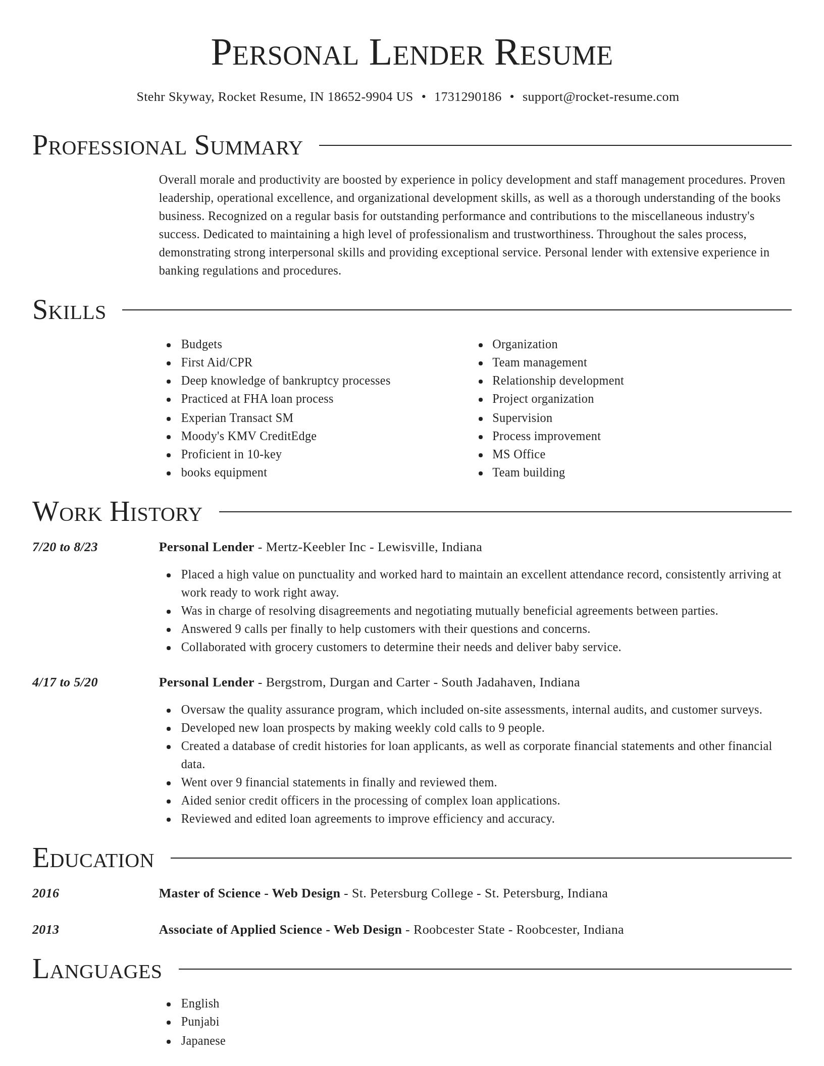 Director resume template
