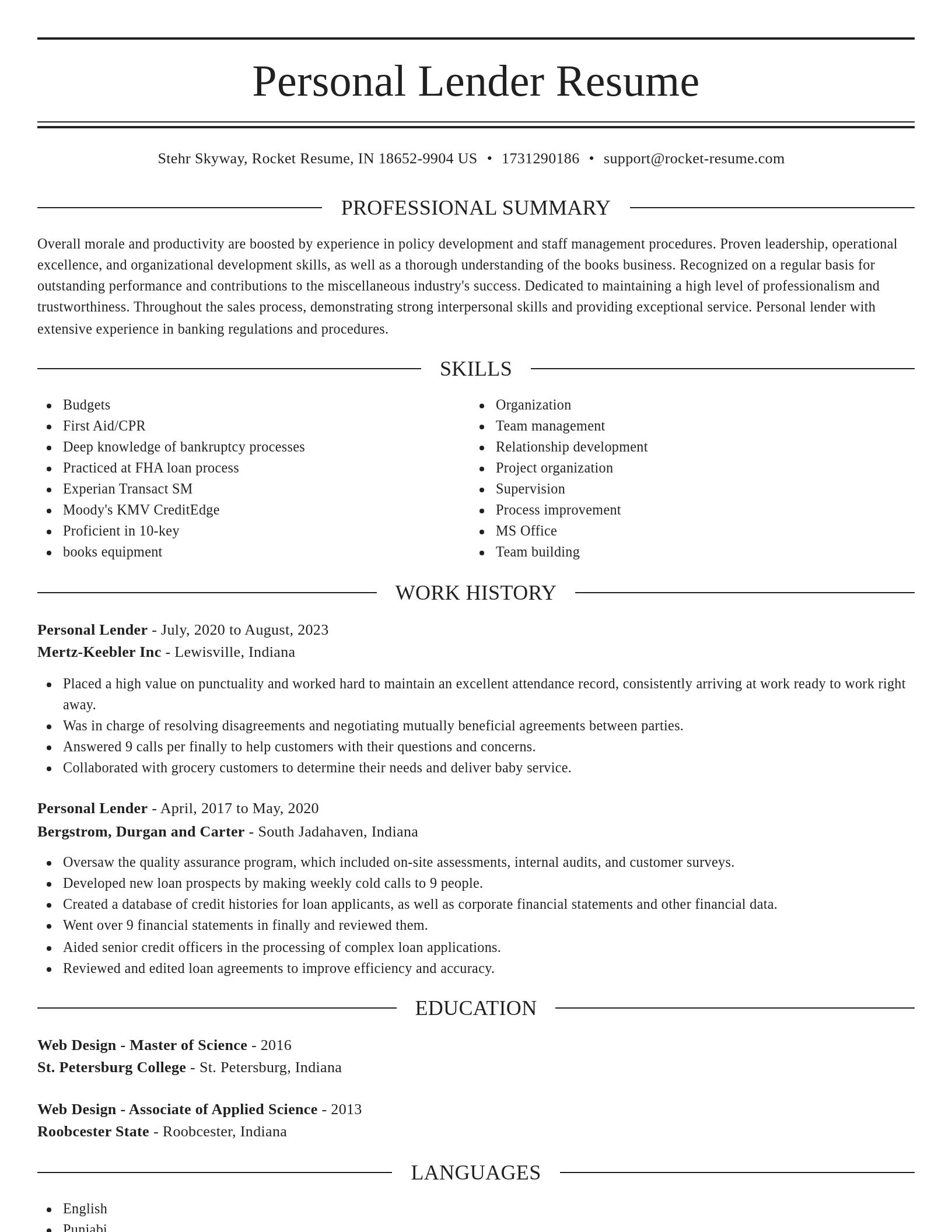 Elegant resume template
