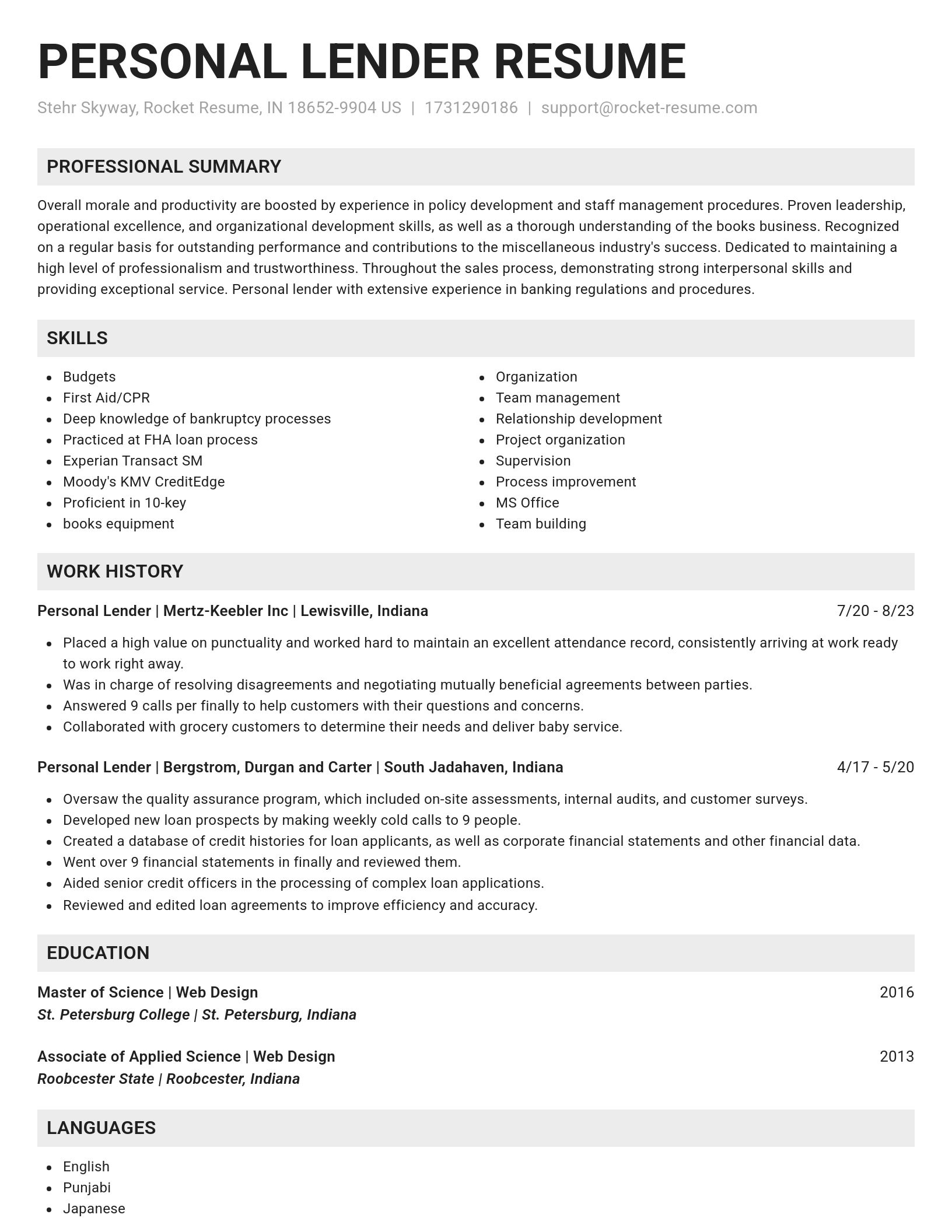 Genius resume template