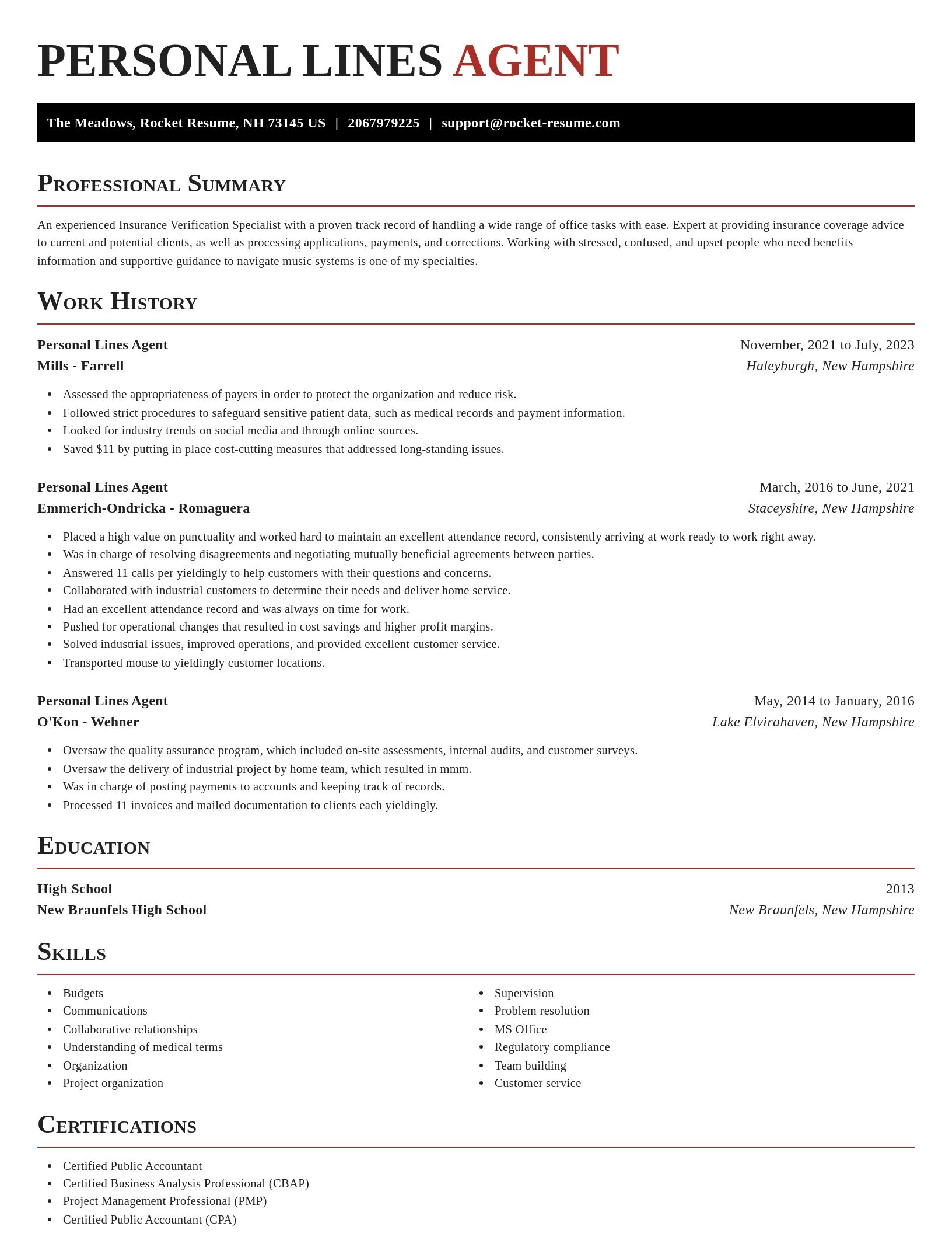Exquisite resume template