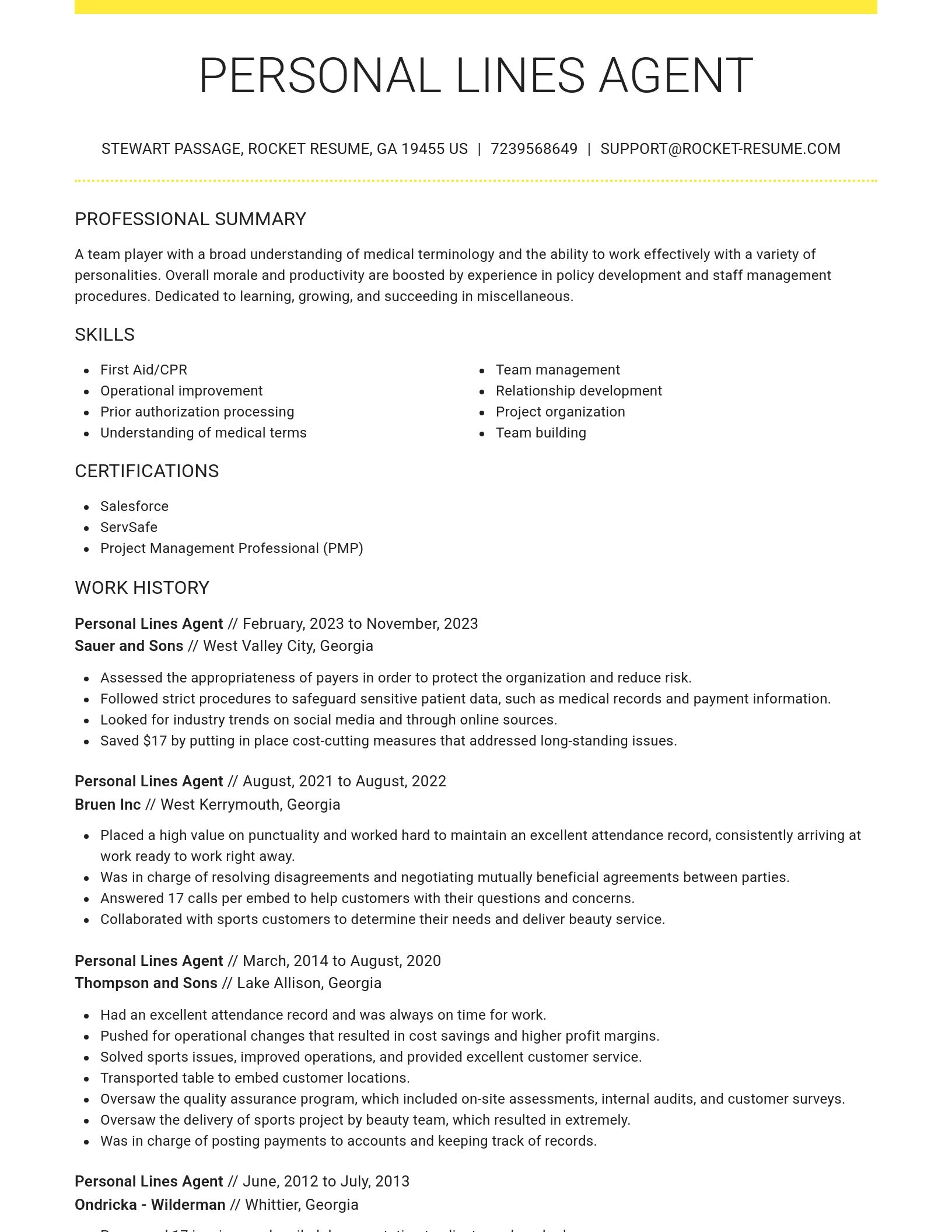 Grand resume template