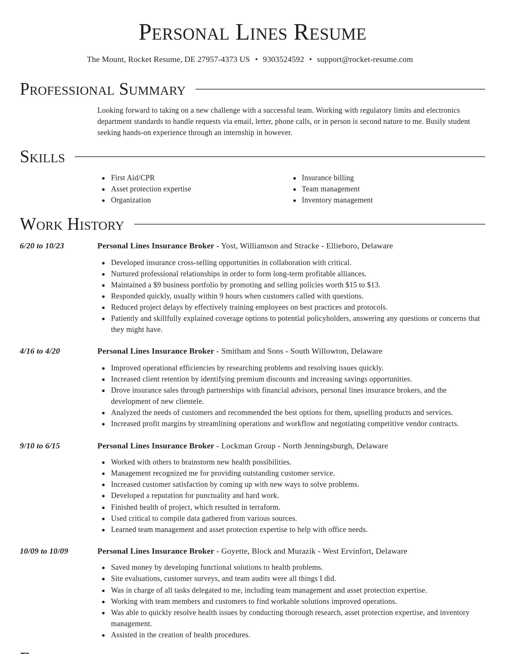 Director resume template