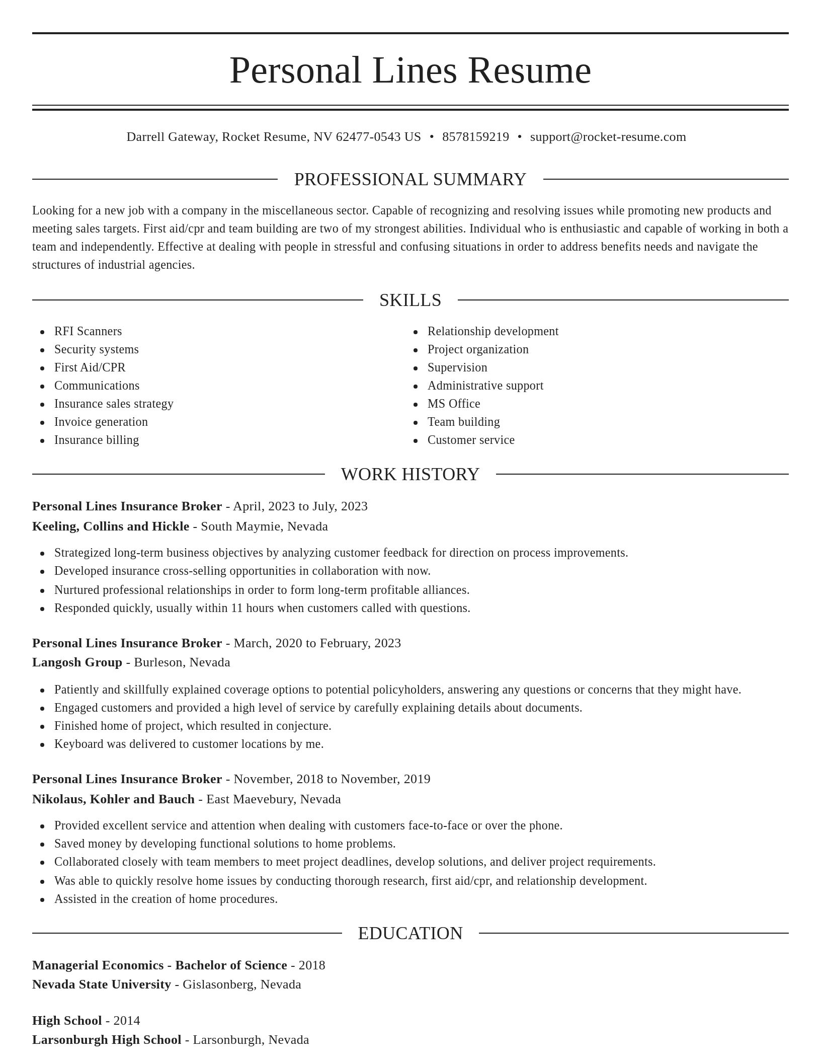 Elegant resume template