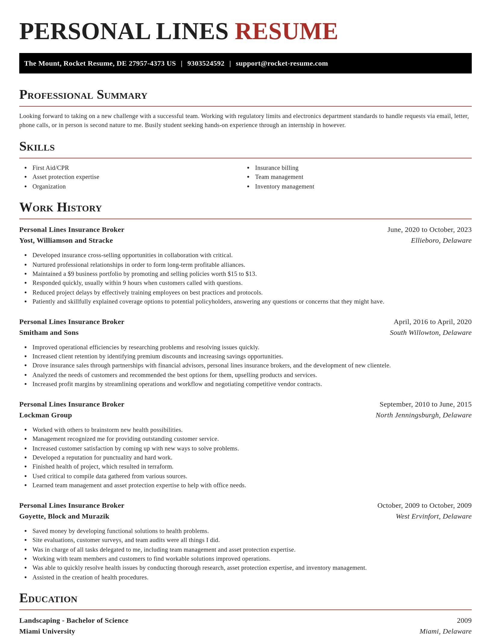 Exquisite resume template