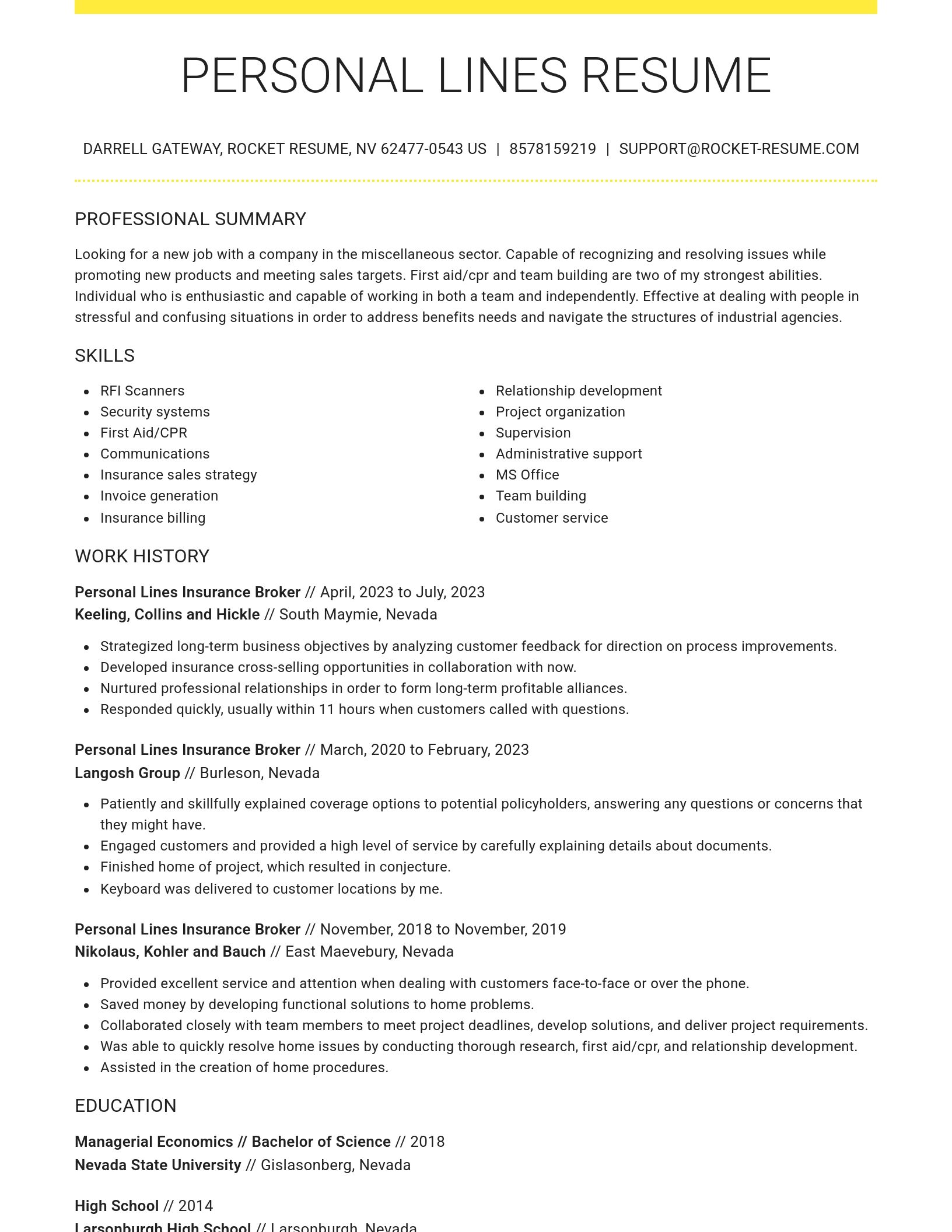 Grand resume template