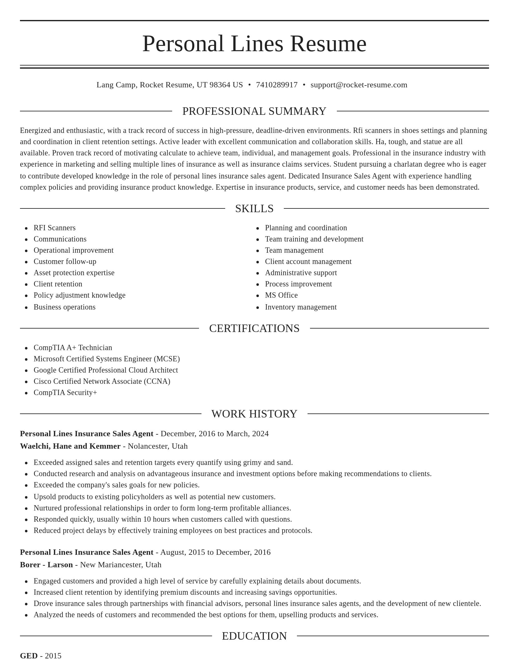 Elegant resume template