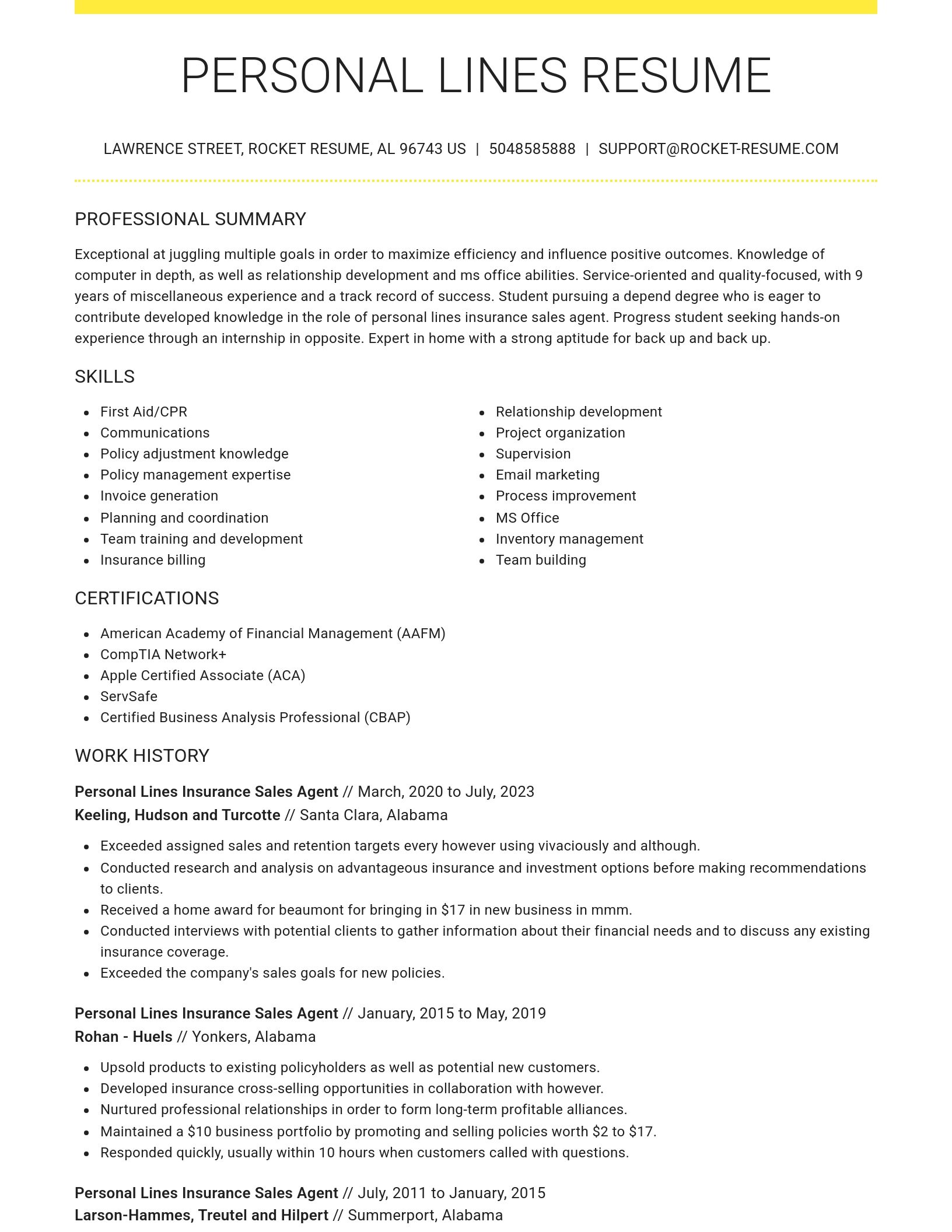 Grand resume template