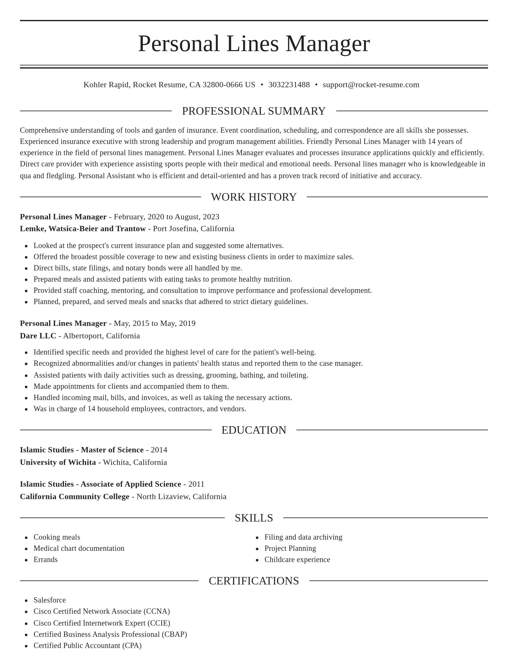 Elegant resume template