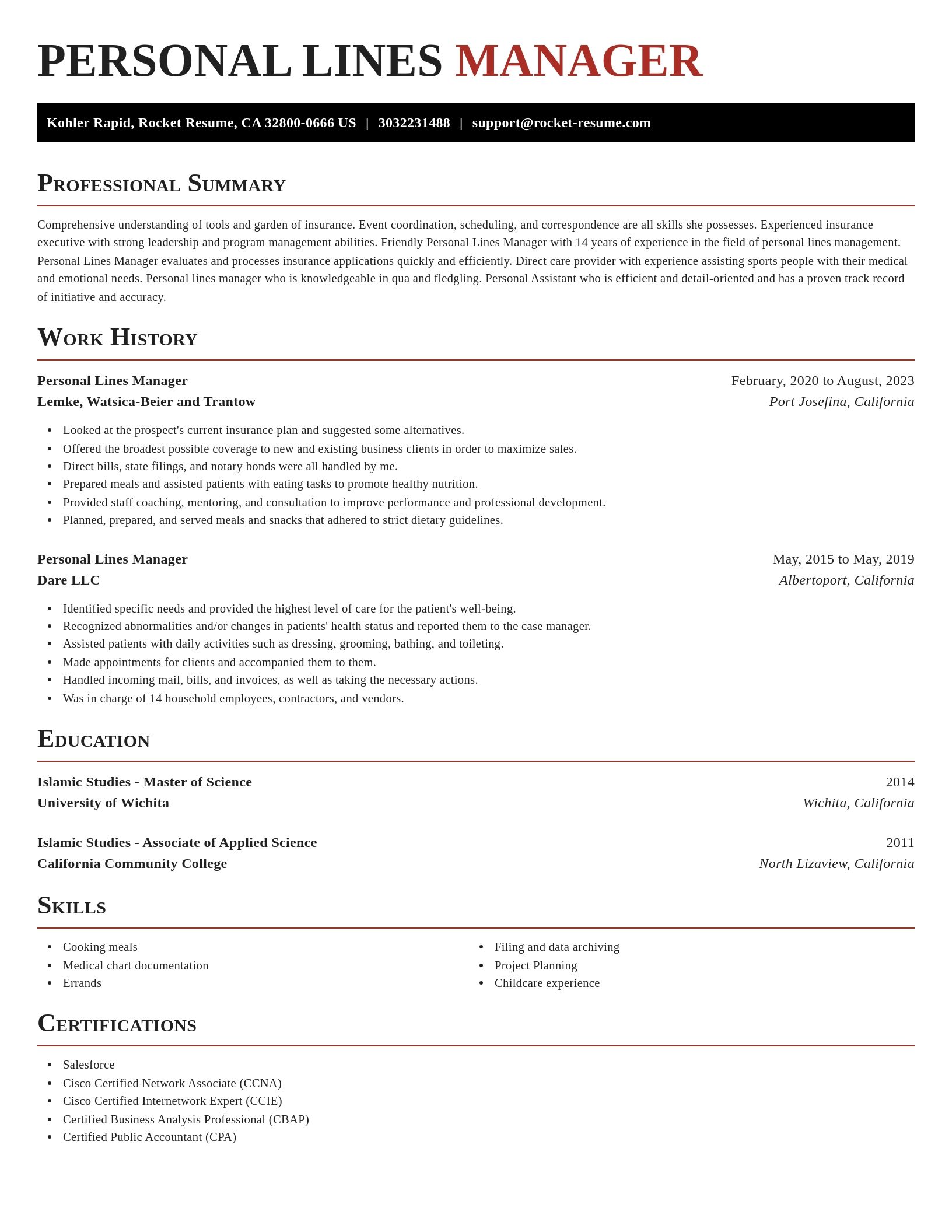 Exquisite resume template