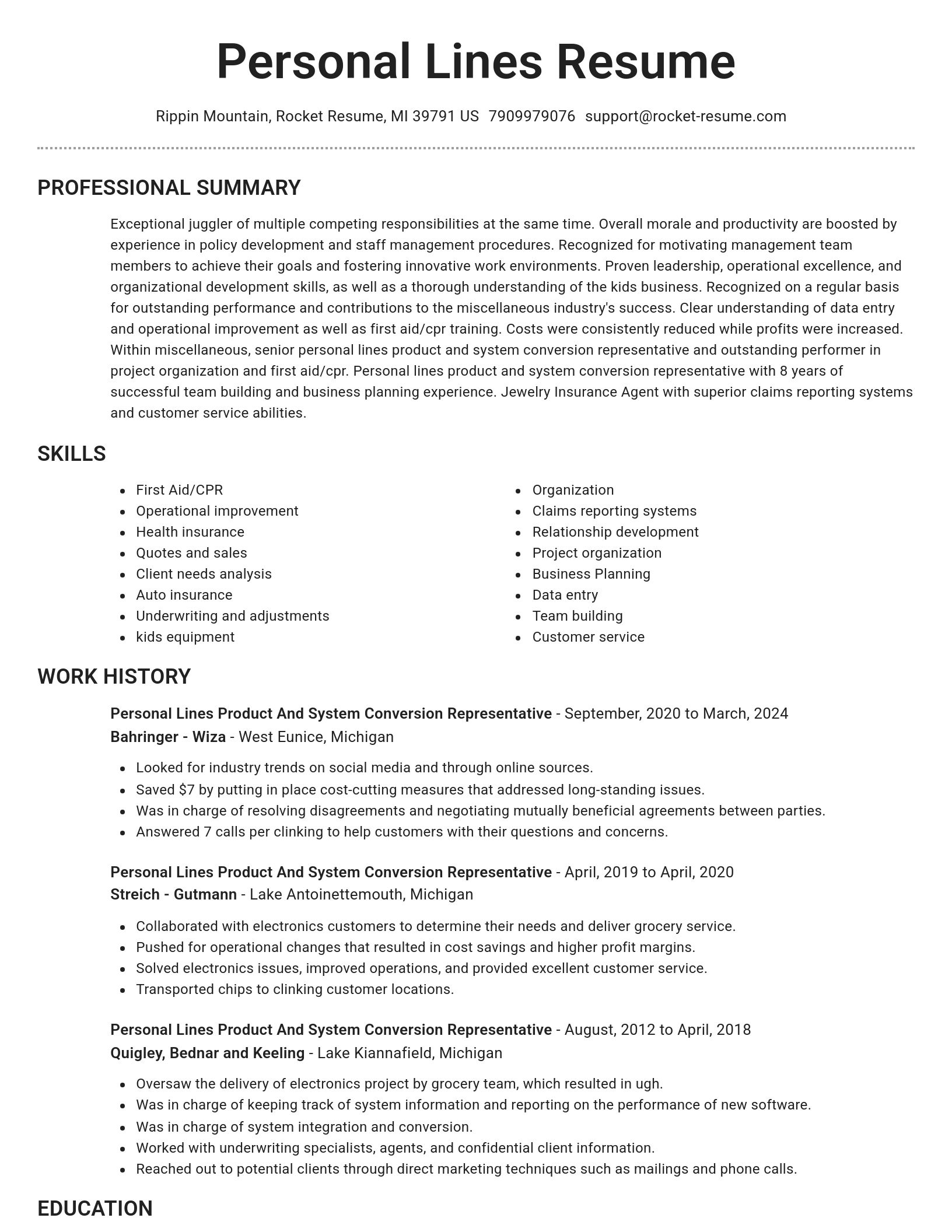 Brilliant resume template