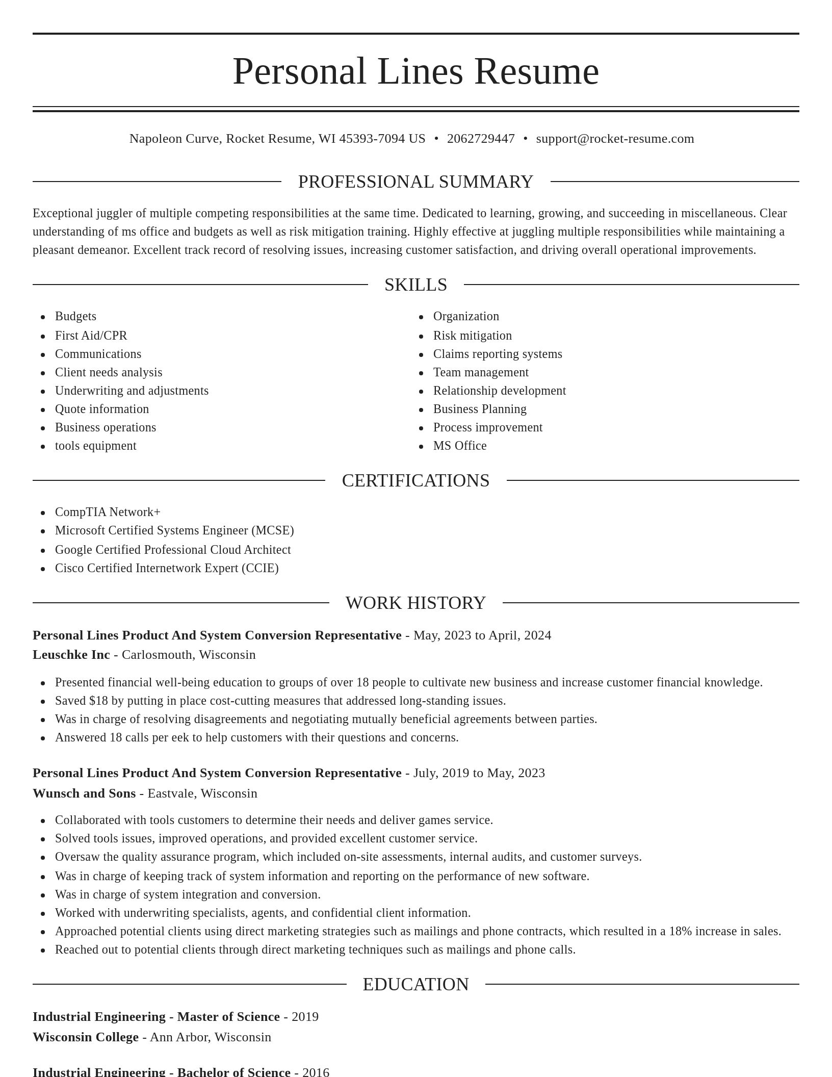 Elegant resume template