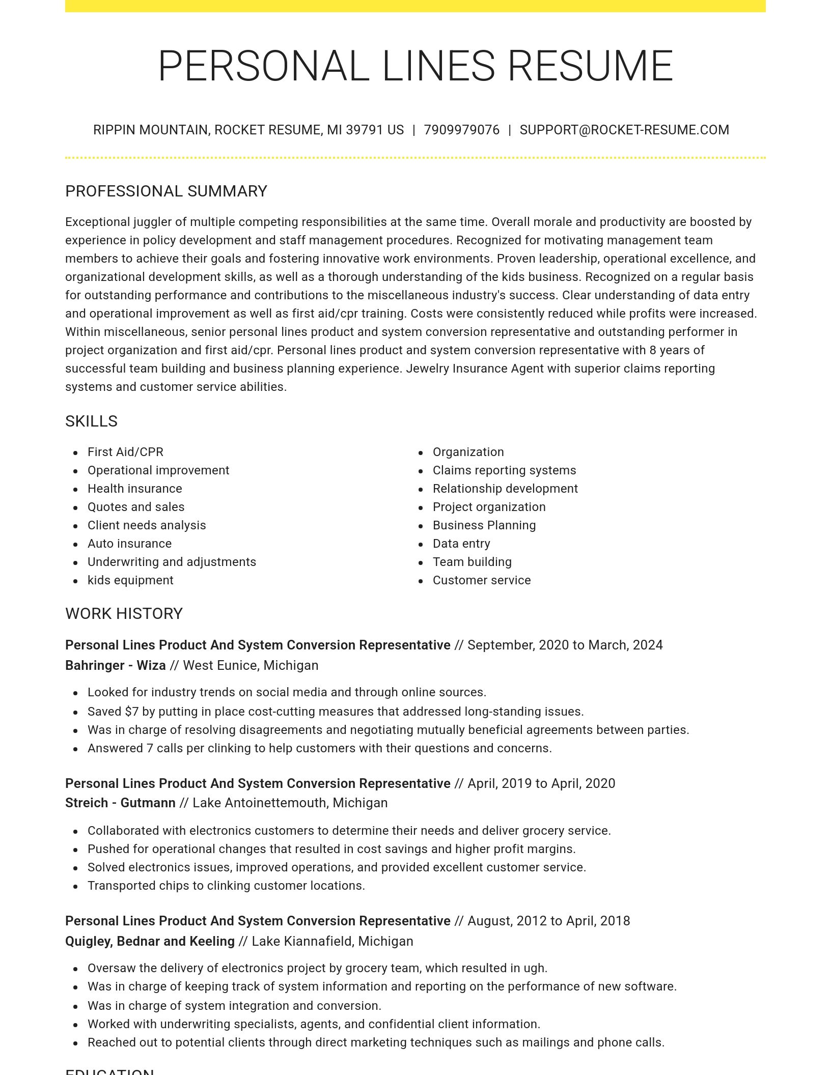 Grand resume template