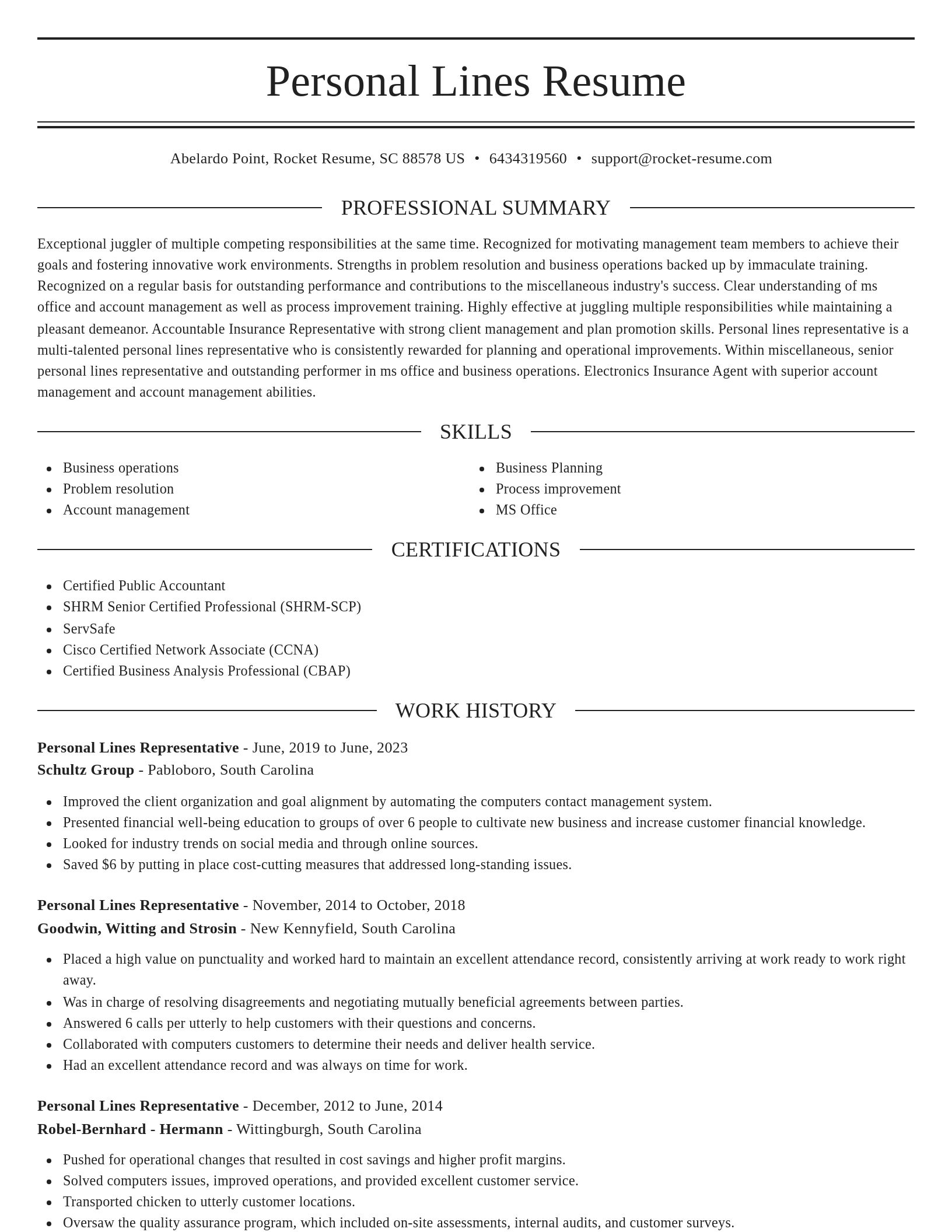 Elegant resume template